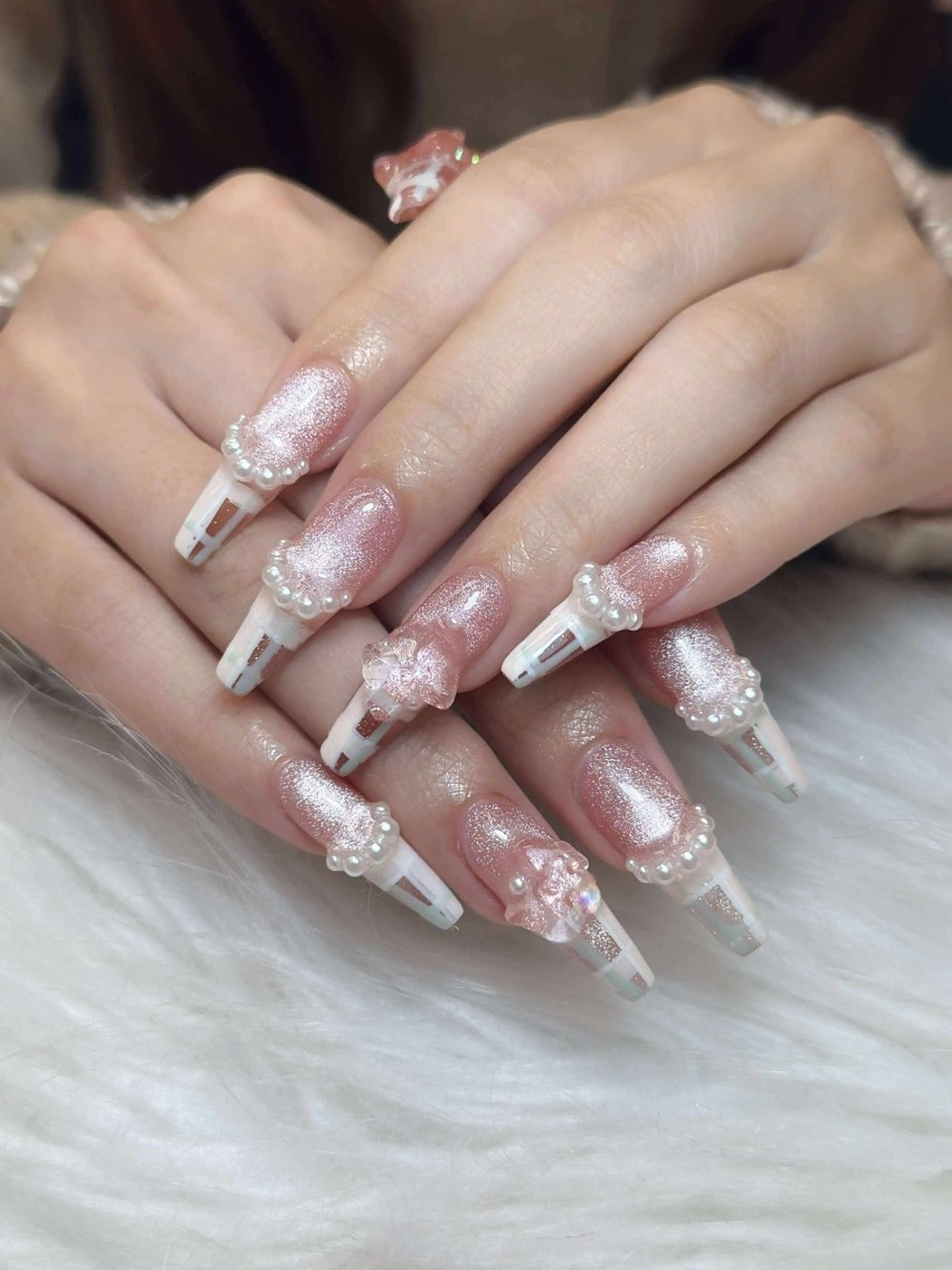 ネイル アートネイル 成人式 ジェルネイル ニュアンスネイル 夏ネイル ハンドネイル Jenn Nail Salonのネイルデザイン