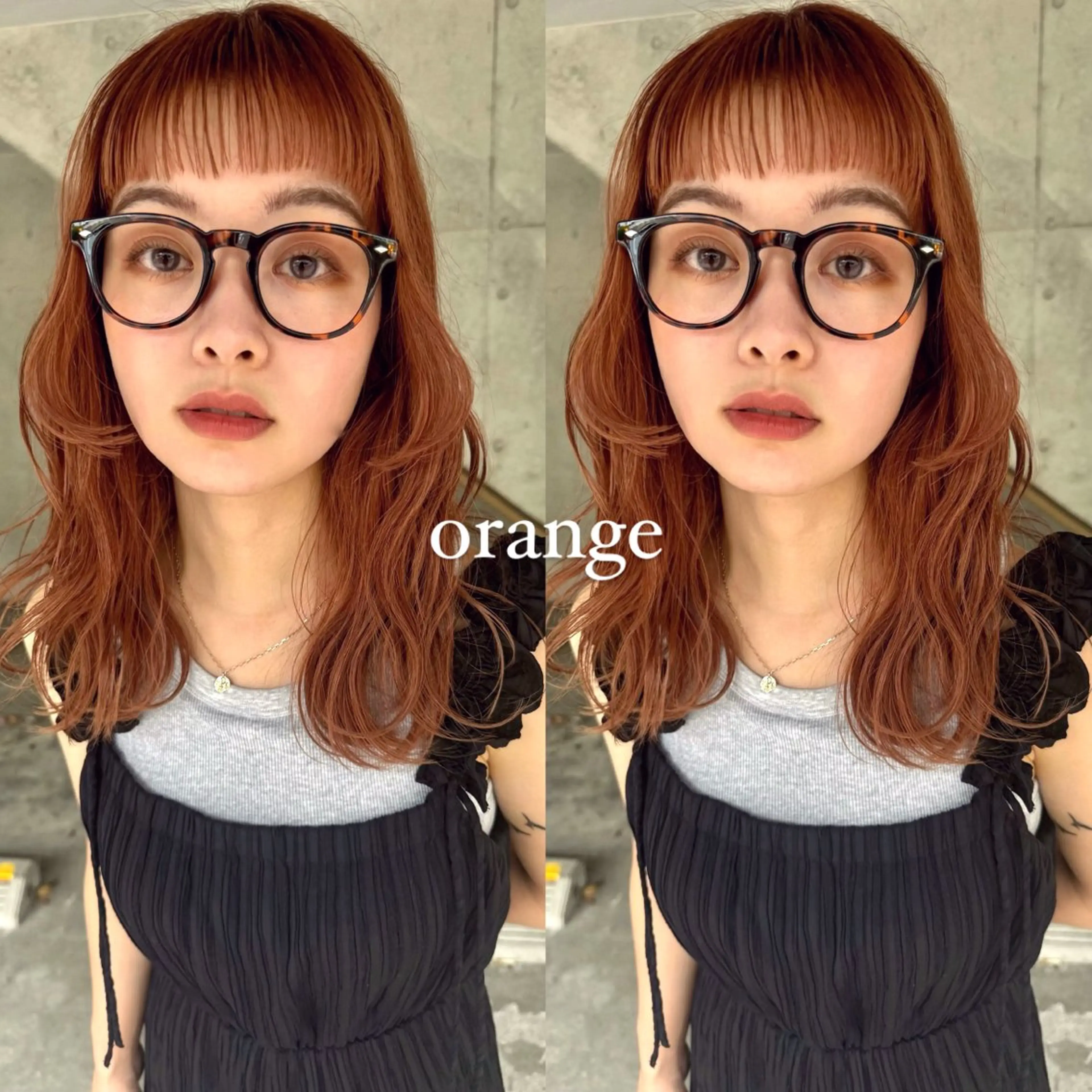 ミディアム カラー ヘアカラー トリートメント yuuka/ボブ/ダ ブルカラー/髪質改善のヘアスタイル