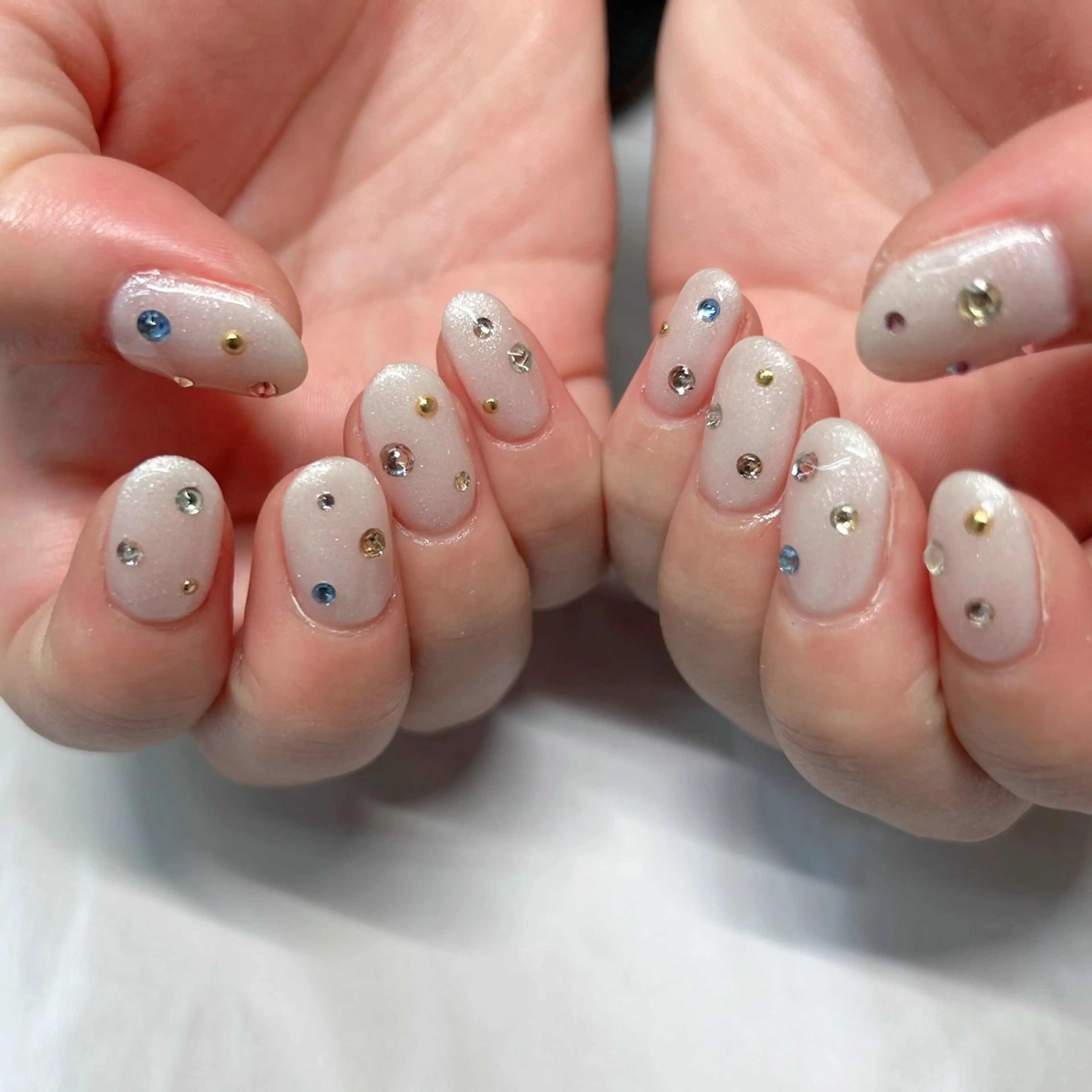 ネイル ストーンネイル ハンドネイル Bianca浦和🪽 藤岡のネイルデザイン