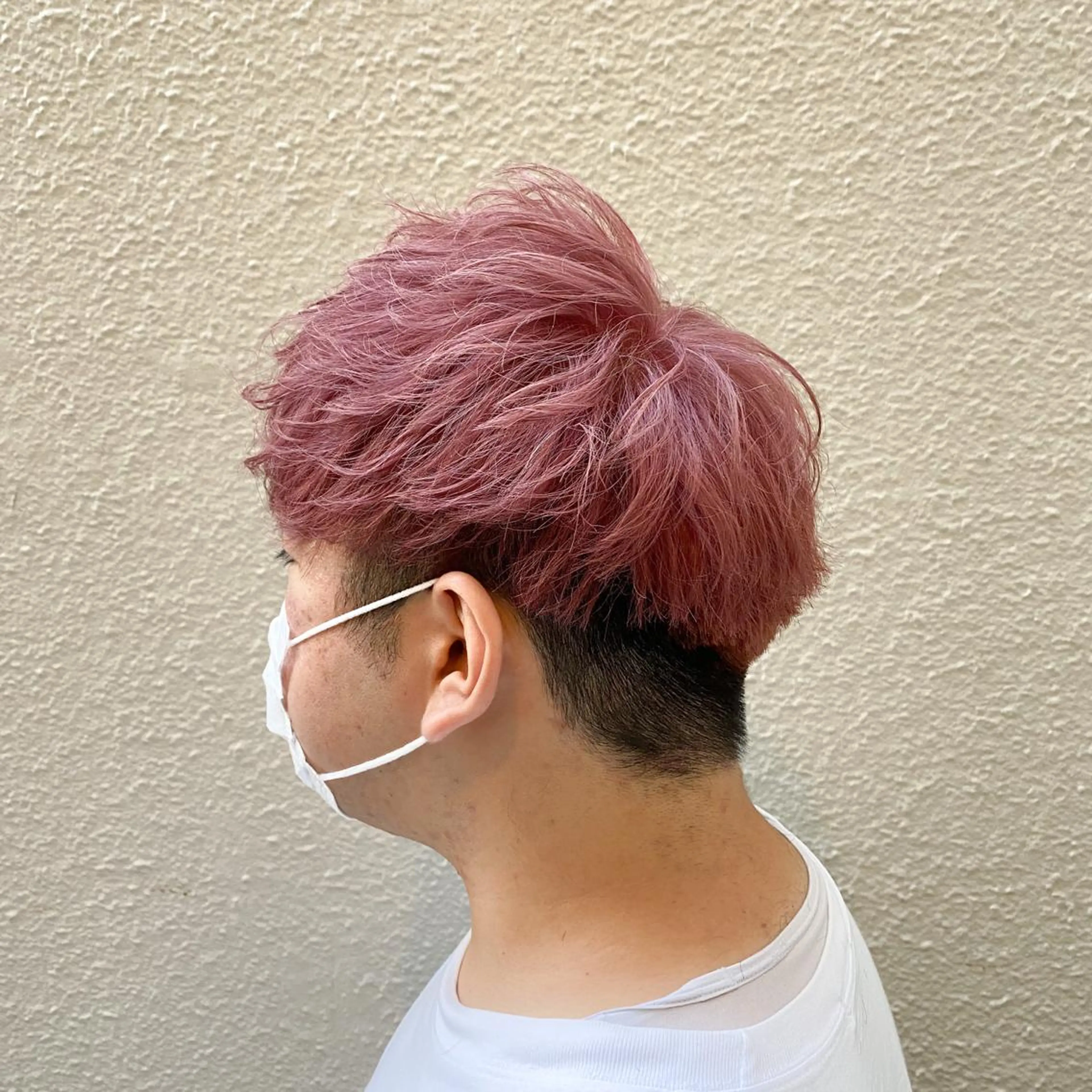 カラー メンズ マッシュ ピンクカラー トリートメント 👑髪質改善の匠👑 サンジョウ ユウキのヘアスタイル