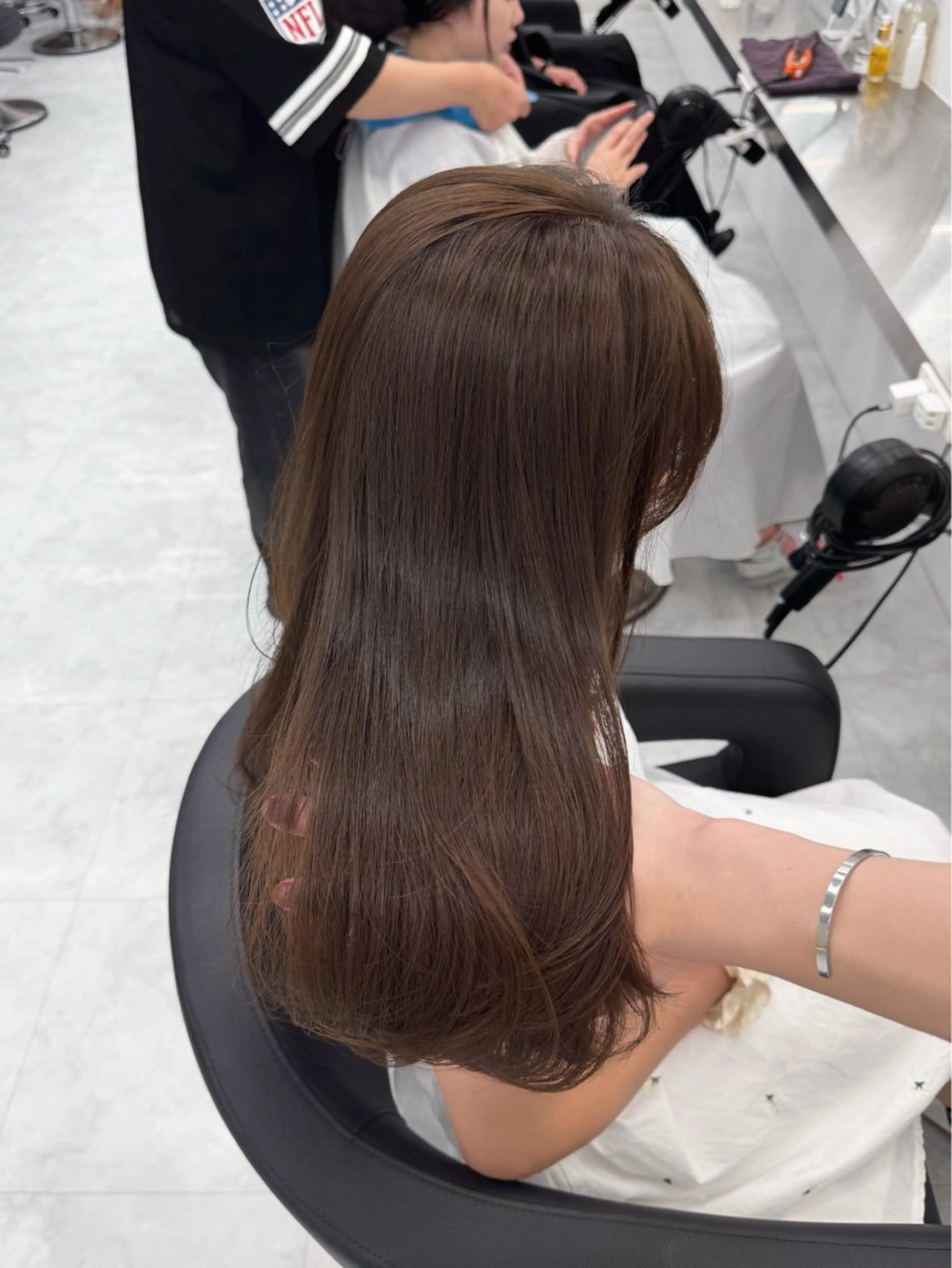 ロング カット ヘアカラー トリートメント 🤍韓国風透明髪🤍 レイヤー🤍きょうのヘアスタイル