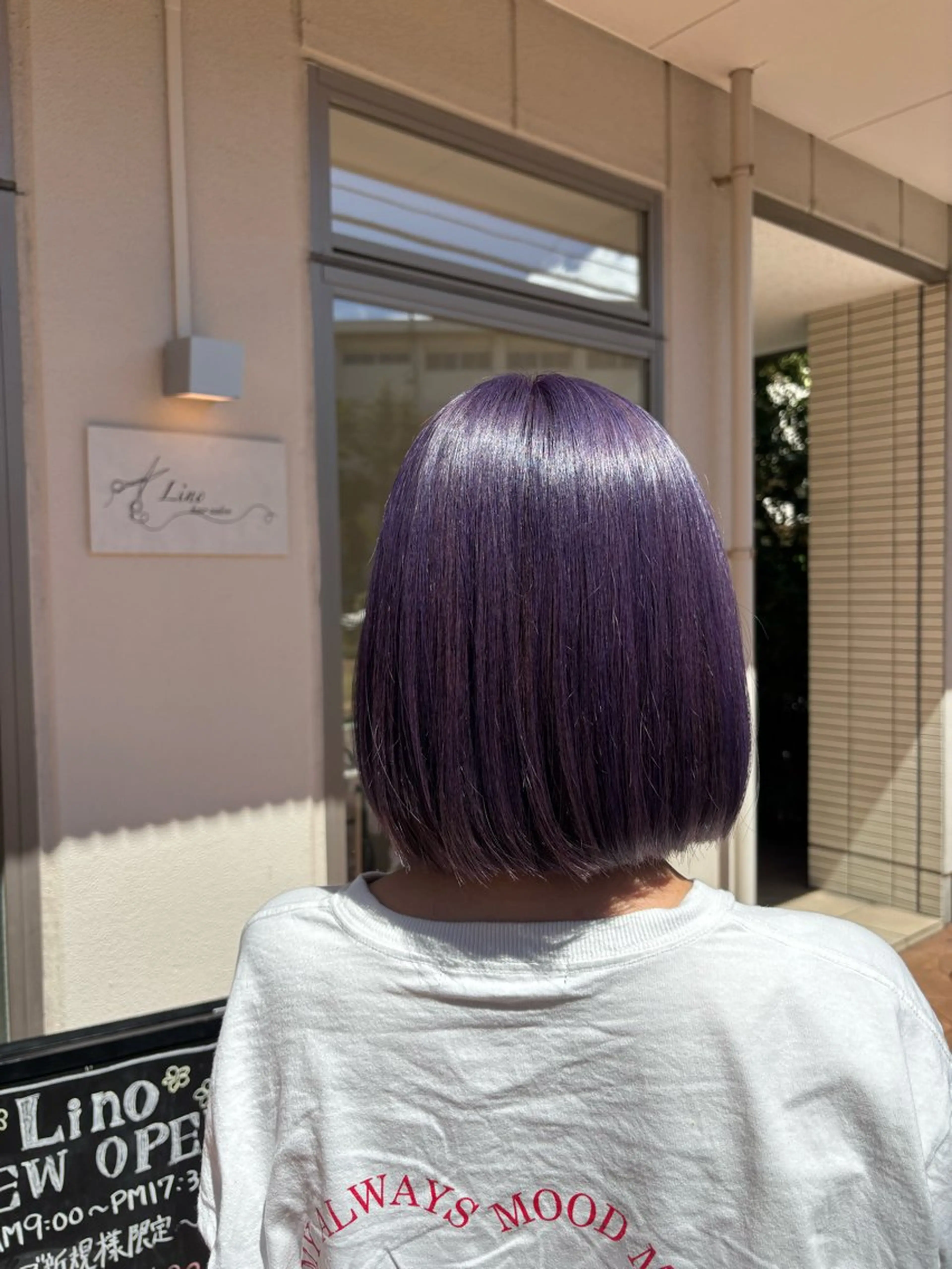 ミディアム カラー ブリーチ パープルカラー 🎀Lino/千葉 RAMU🎀のヘアスタイル
