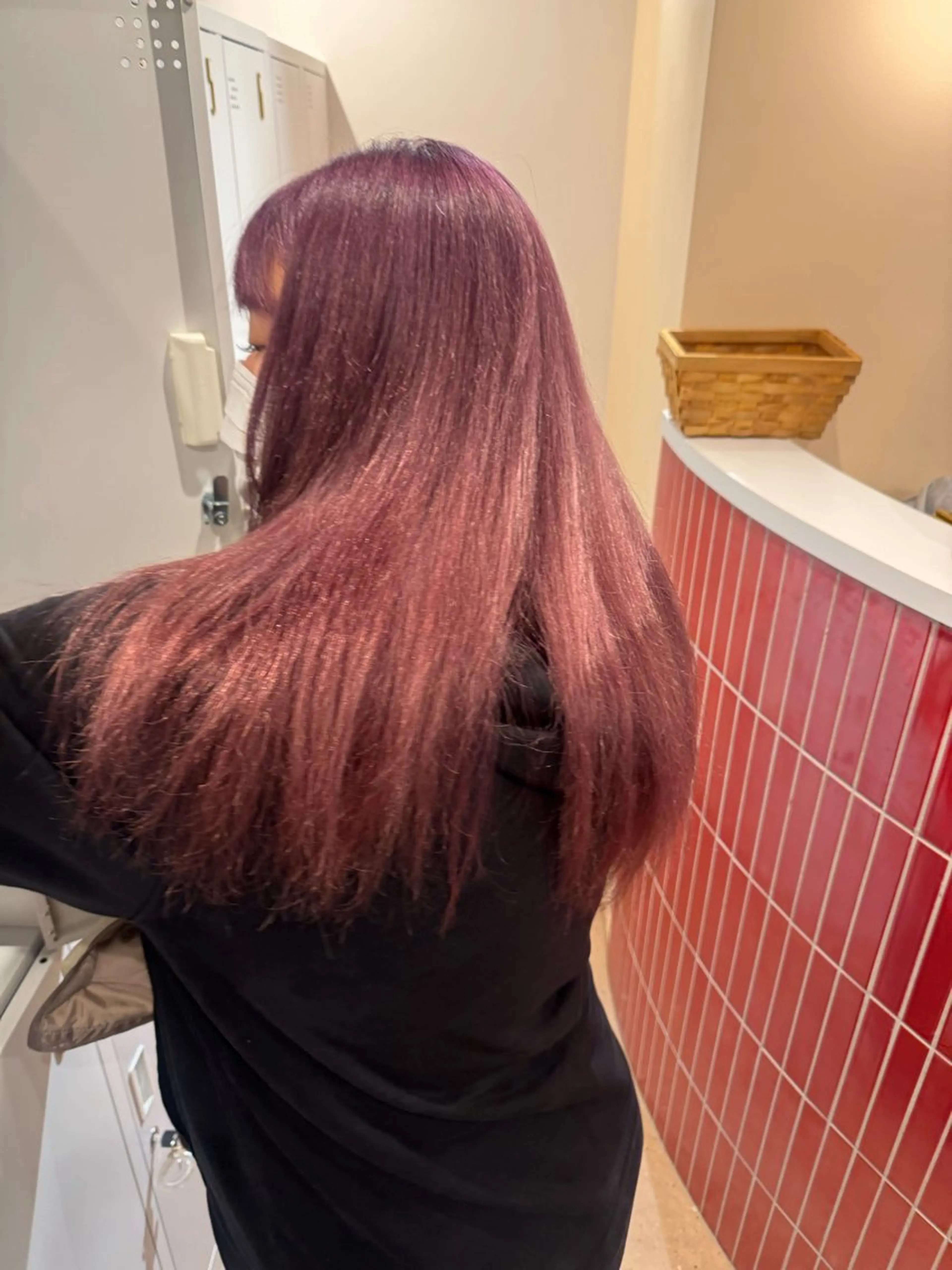 ミディアム カラー ヘアカラー 🫧髪質改善/Wカラ ー 暖色 🌸桜🌸のヘアスタイル