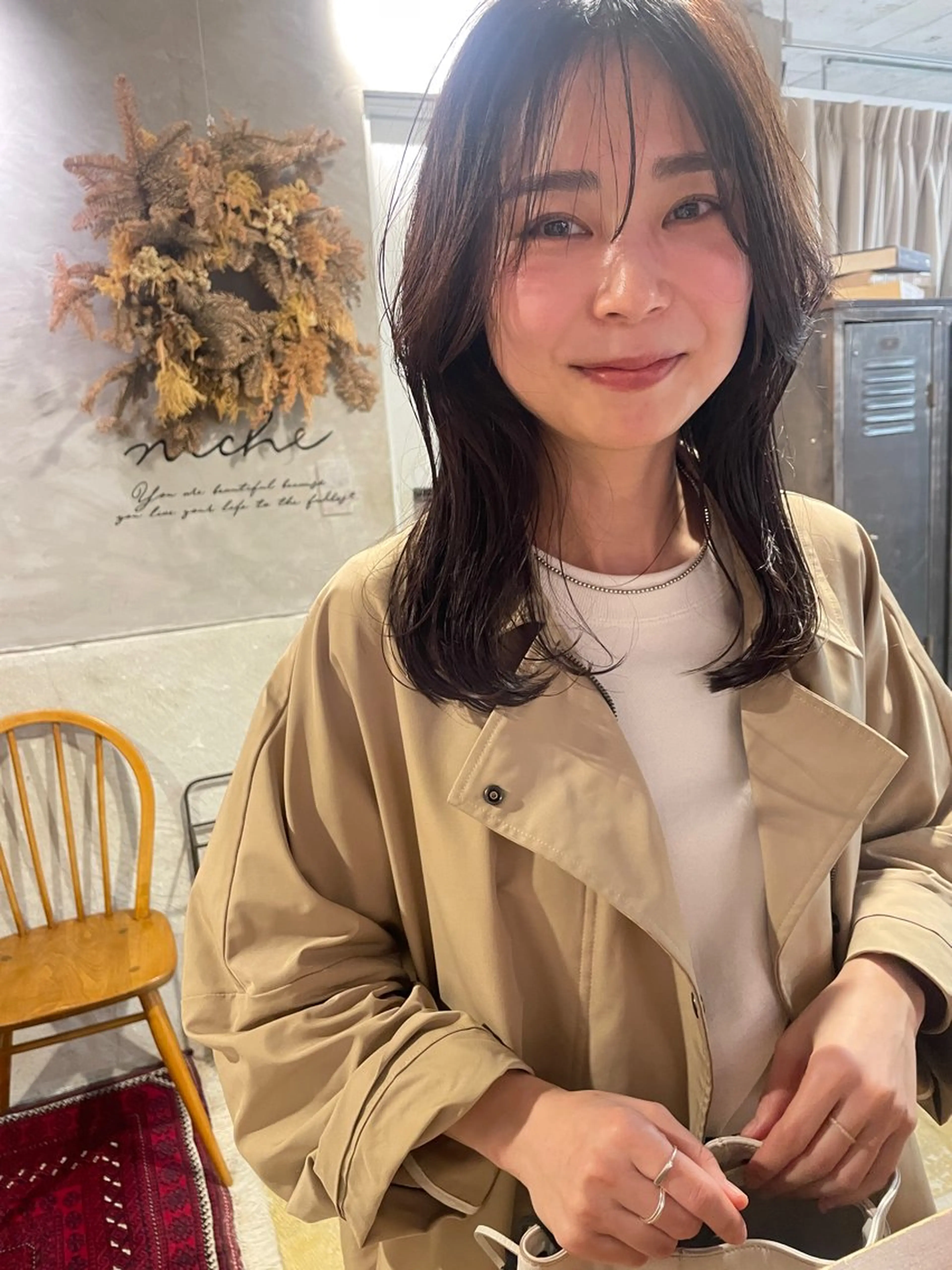 ロング カラー カット ヘアカラー トリートメント さの あやねのヘアスタイル