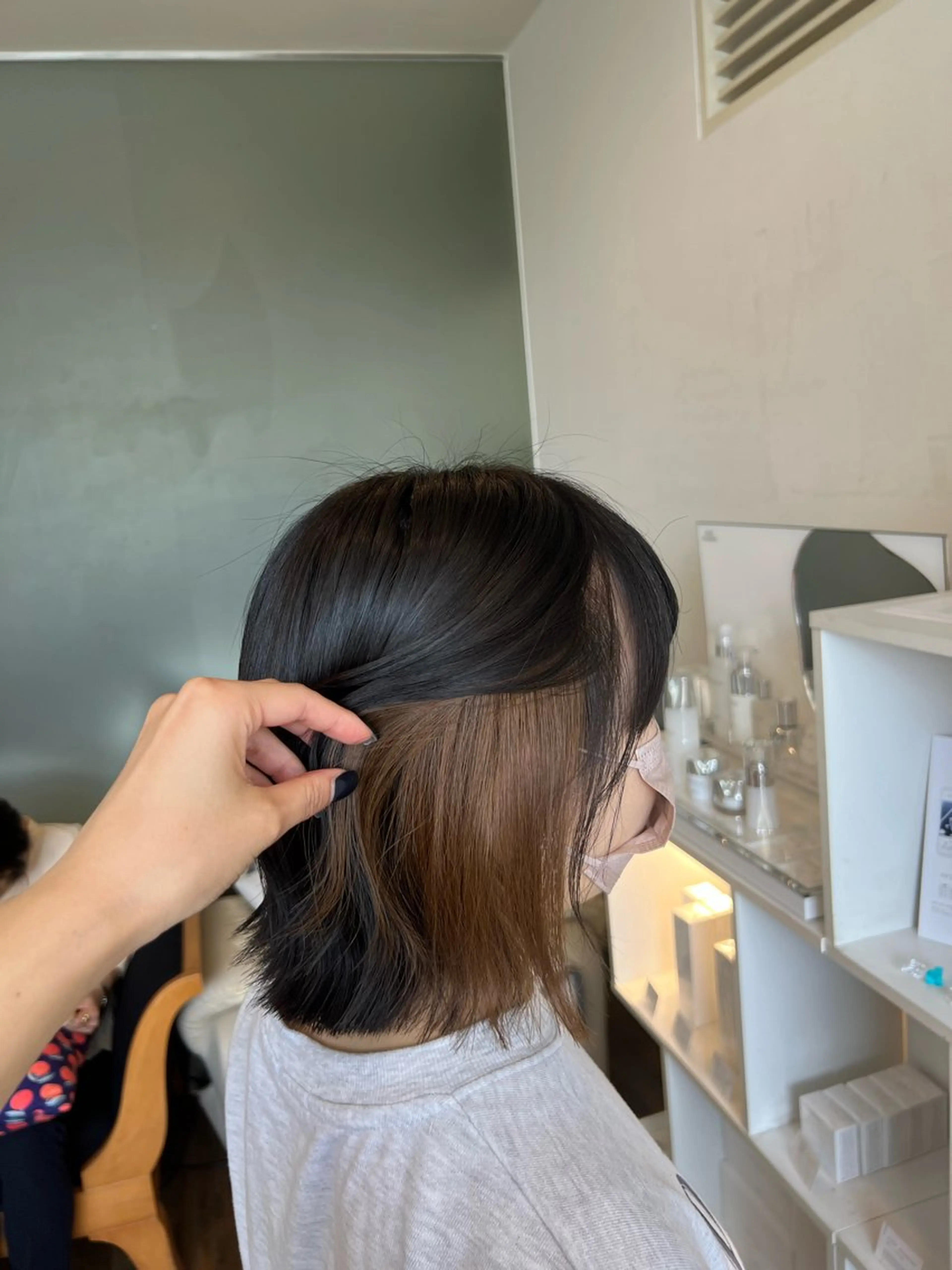 ミディアム カラー ヘアカラー トリートメント 竹添 有梨沙のヘアスタイル