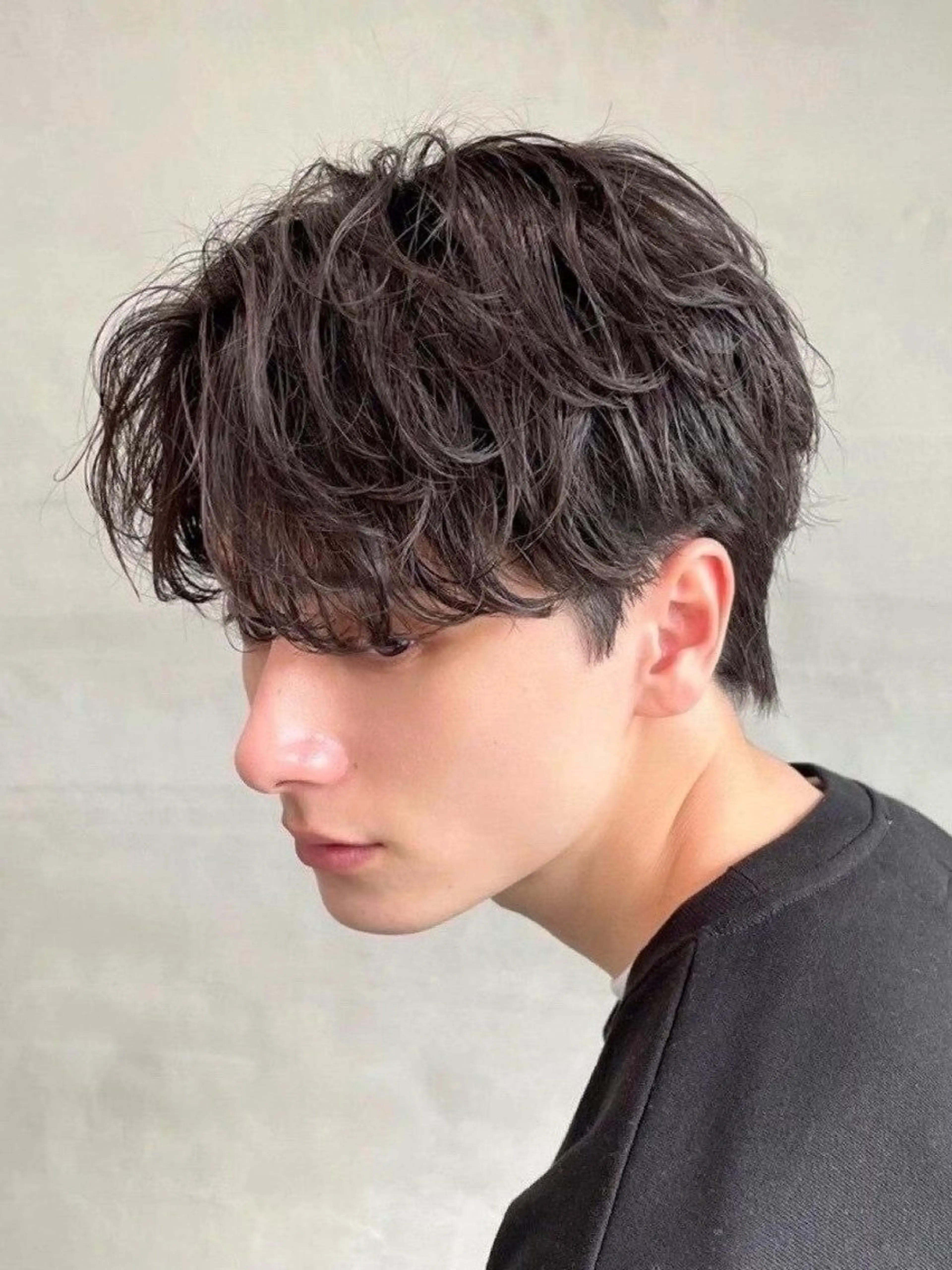ミディアム カラー パーマ メンズ 垢抜けパーマ×カラー 似合わせ職人/富樫倭のヘアスタイル