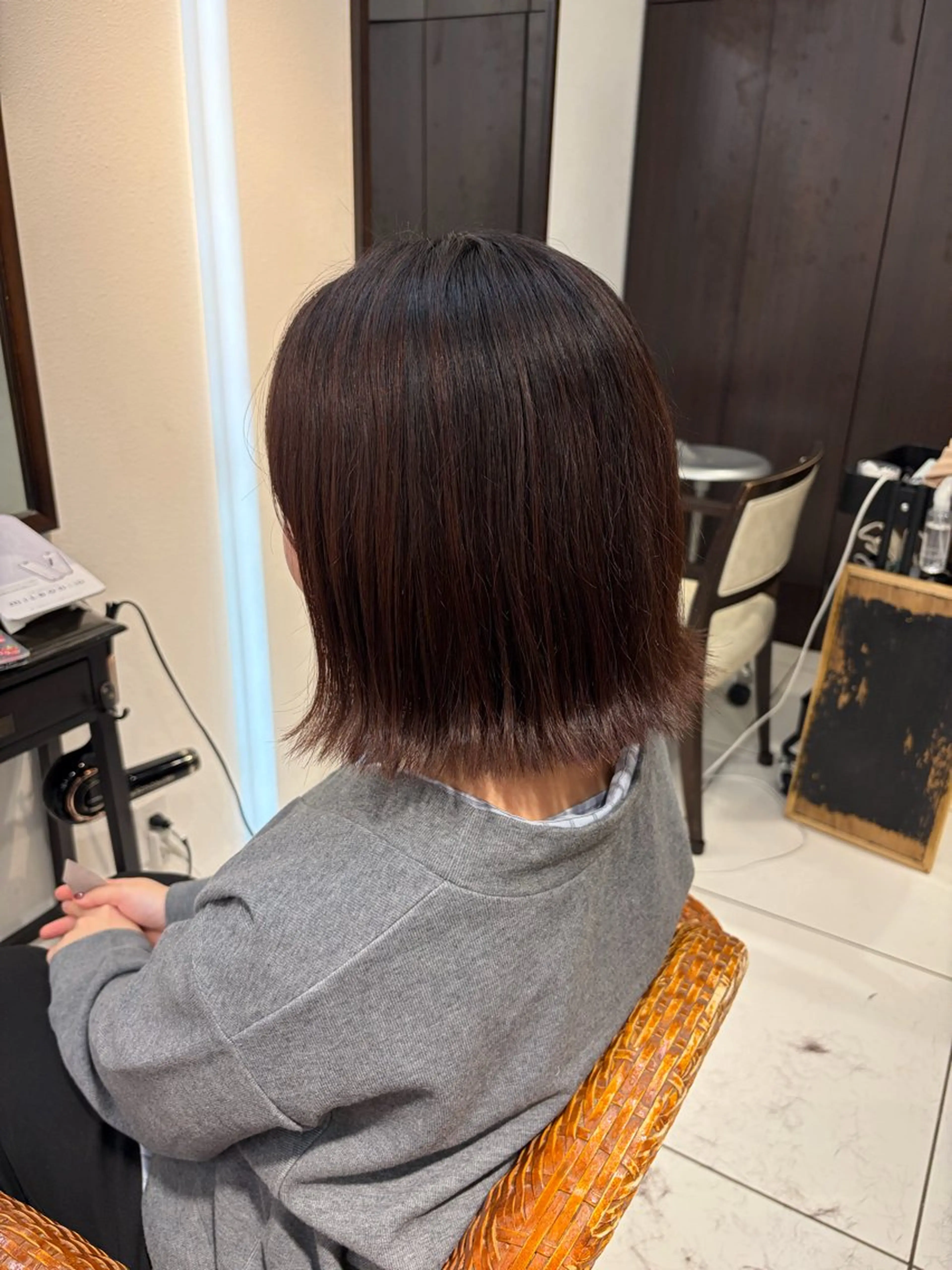 ショート ヘアアレンジ ボブ 外ハネヘア DIFINOaoyama所属・🎧ayaka/ボブ /透明感カラー🩵のヘアスタイル