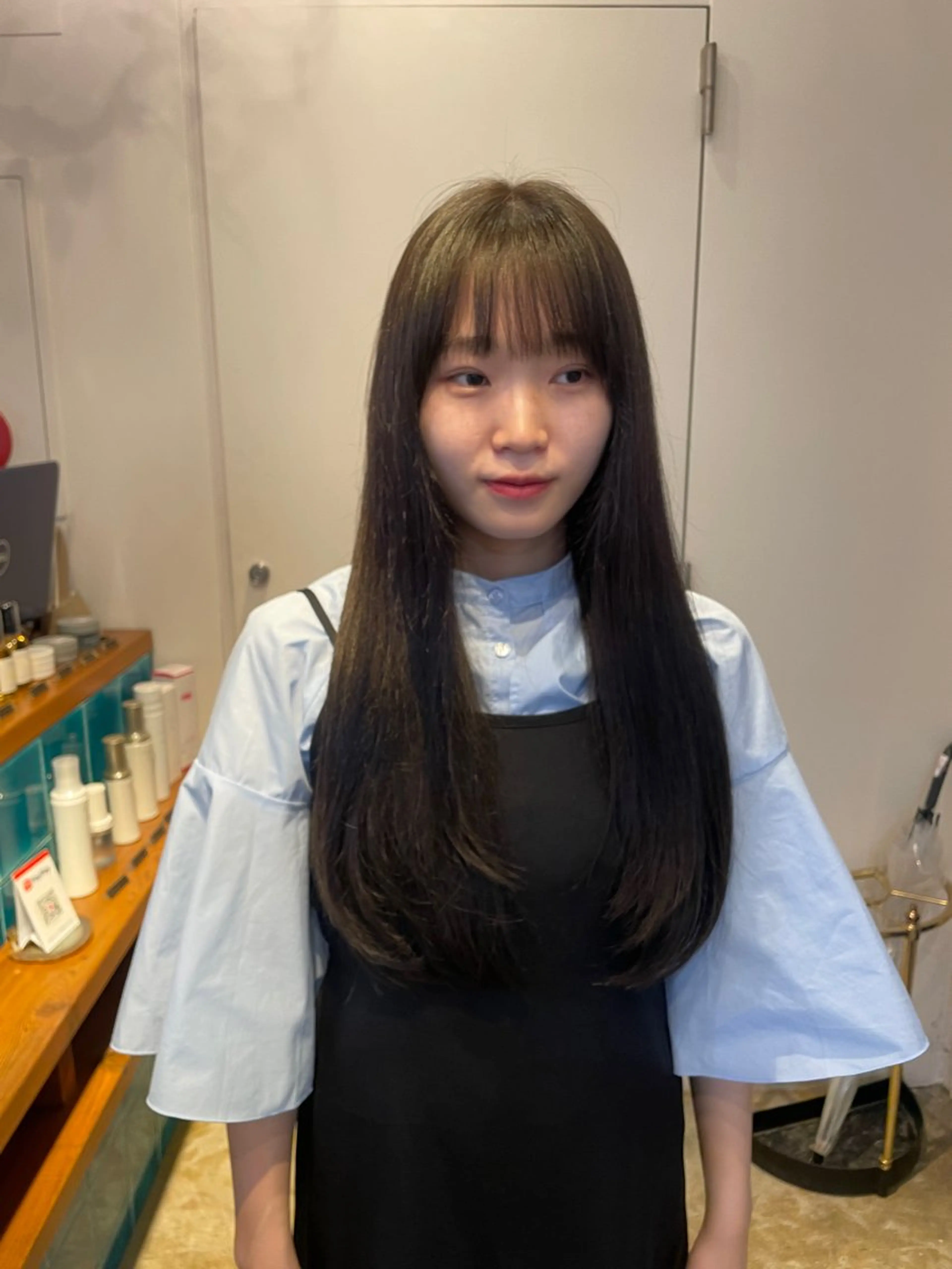 ロング カラー RIN／韓国ヘア レイヤーカットのヘアスタイル