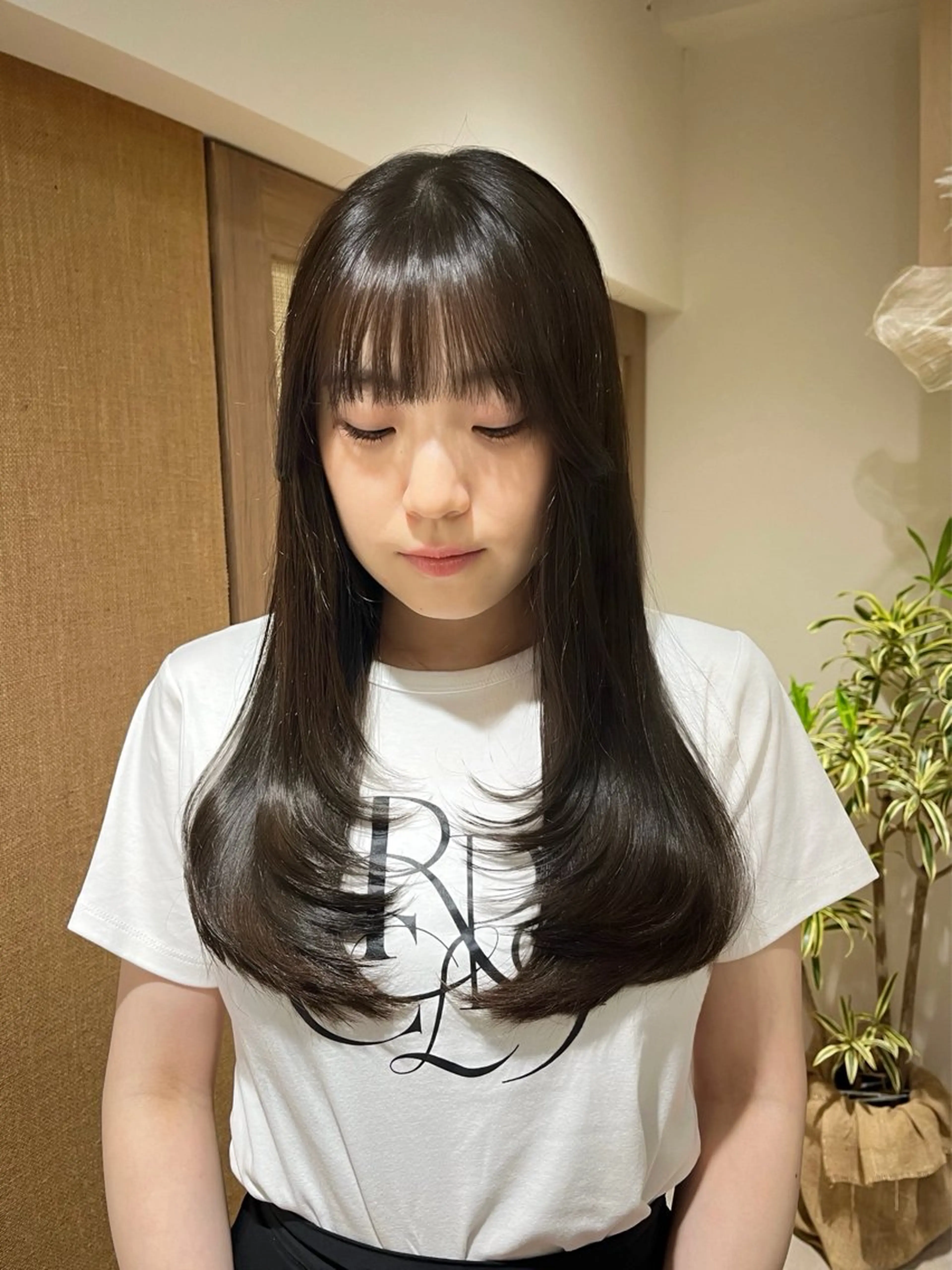 ロング カラー レイヤーカット カット ヘアカラー KANO🌷 ブリーチなしカラーのヘアスタイル