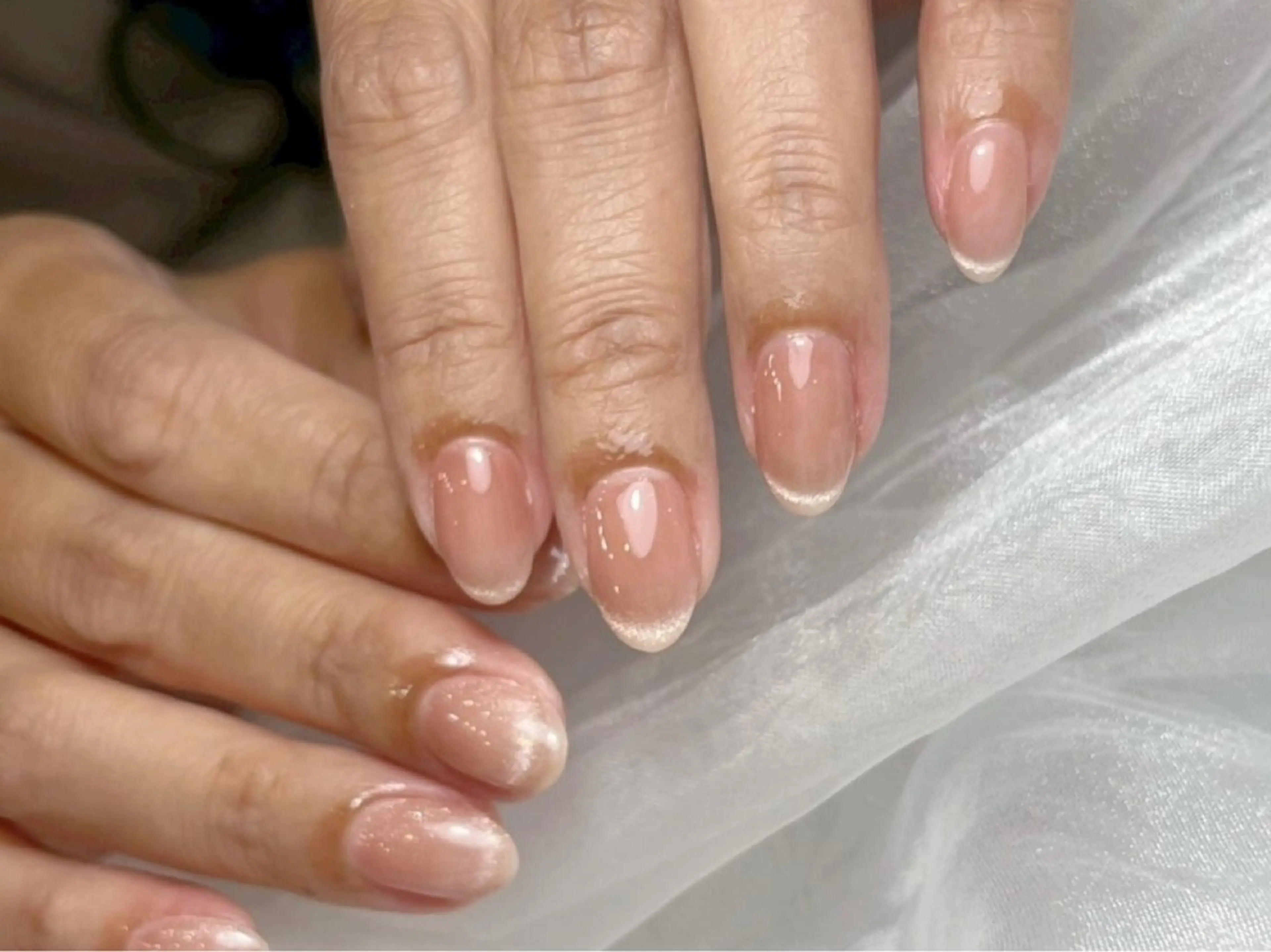 ネイル フレンチネイル マグネットネイル マグネットフレンチ ハンドネイル Mia nail 【⠀ミアネイル 】のネイルデザイン