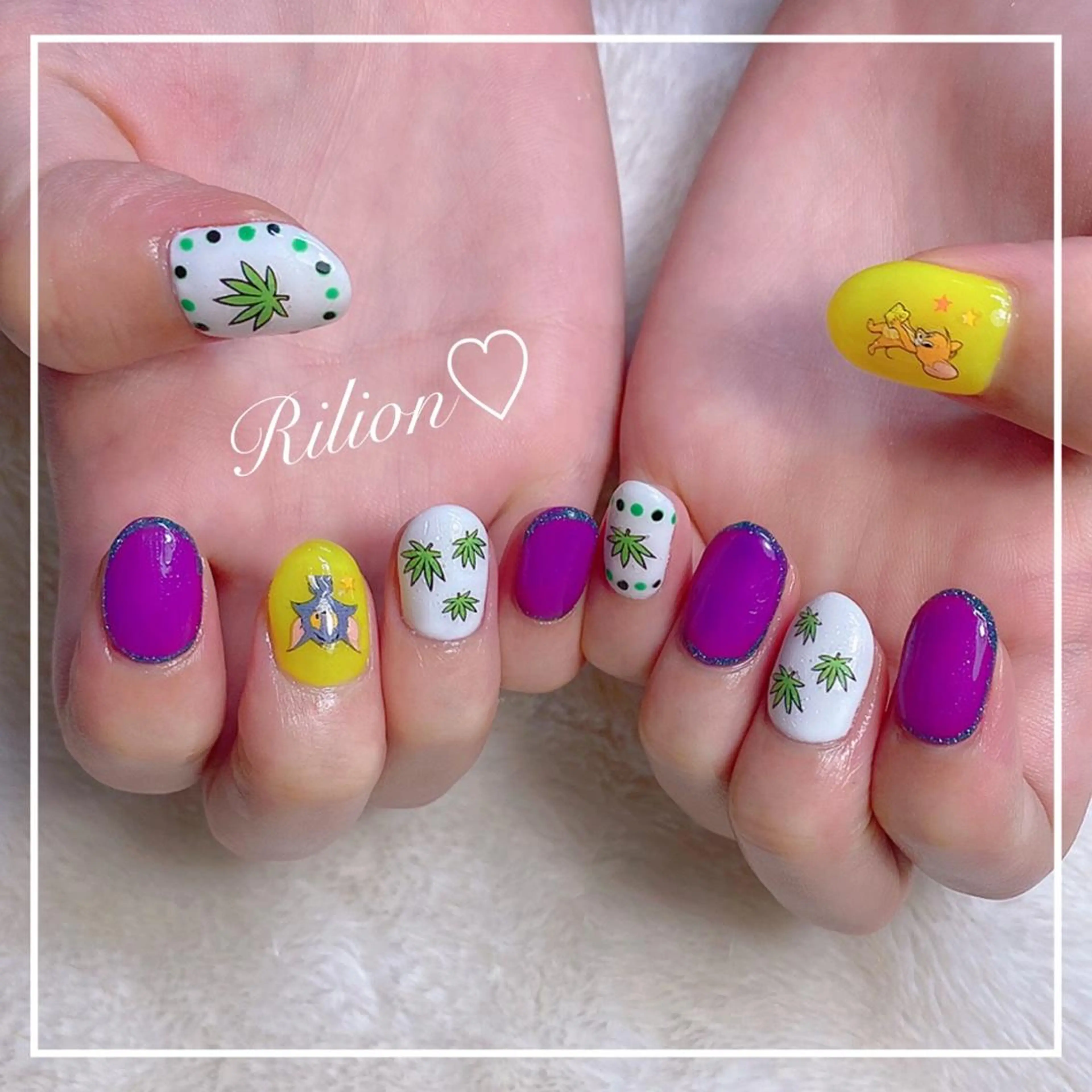 ネイル アートネイル RiLion💗 Risa🦋💜のネイルデザイン