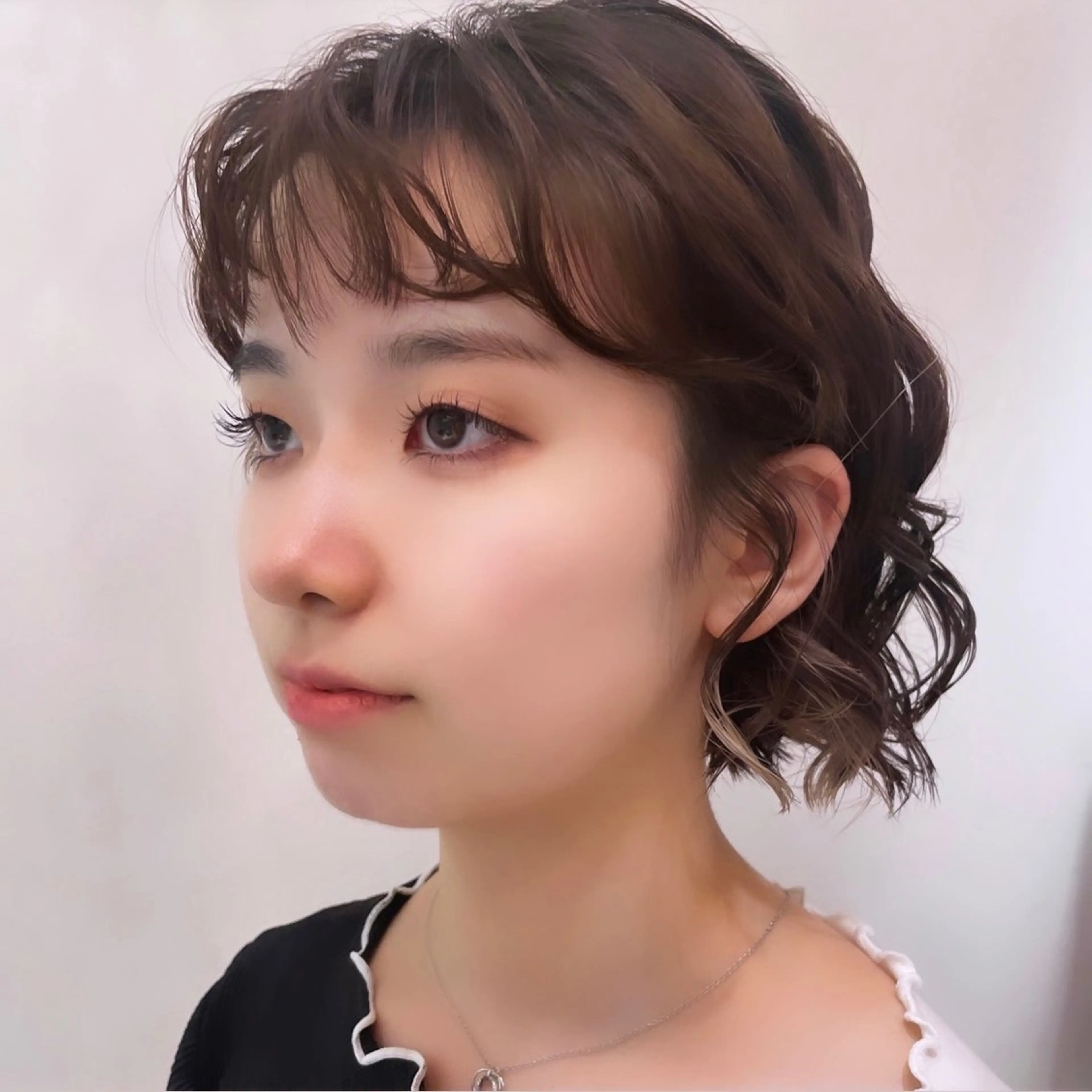 ミディアム パーマ ボブパーマ ♡ヨシカワハナコのヘアスタイル