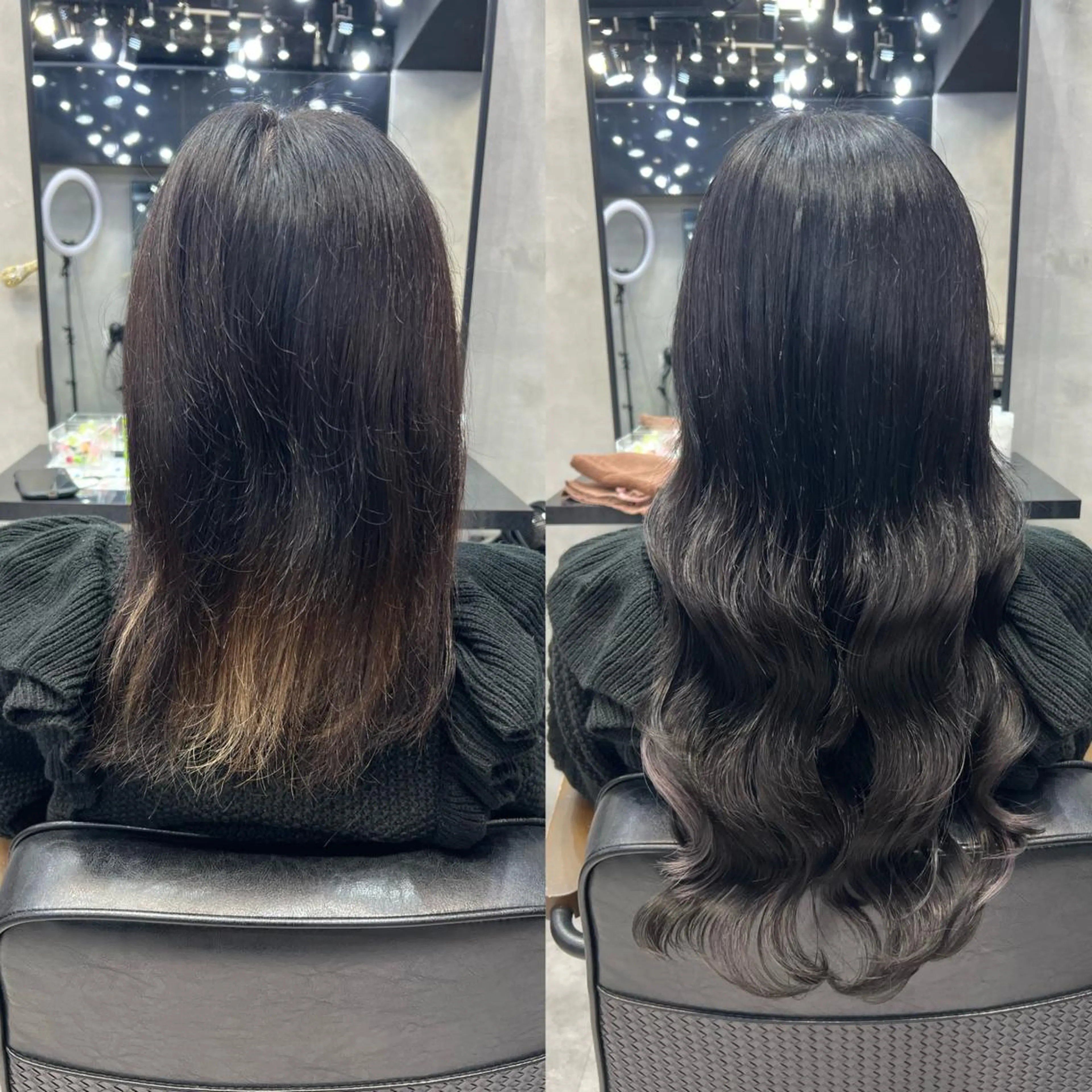 ロング カラー ヘアアレンジ シールエクステ アディクシーカラー アッシュ バレイヤージュ ベージュカラー カット ヘアカラー エクステ ar+ ❤︎ maiのヘアスタイル