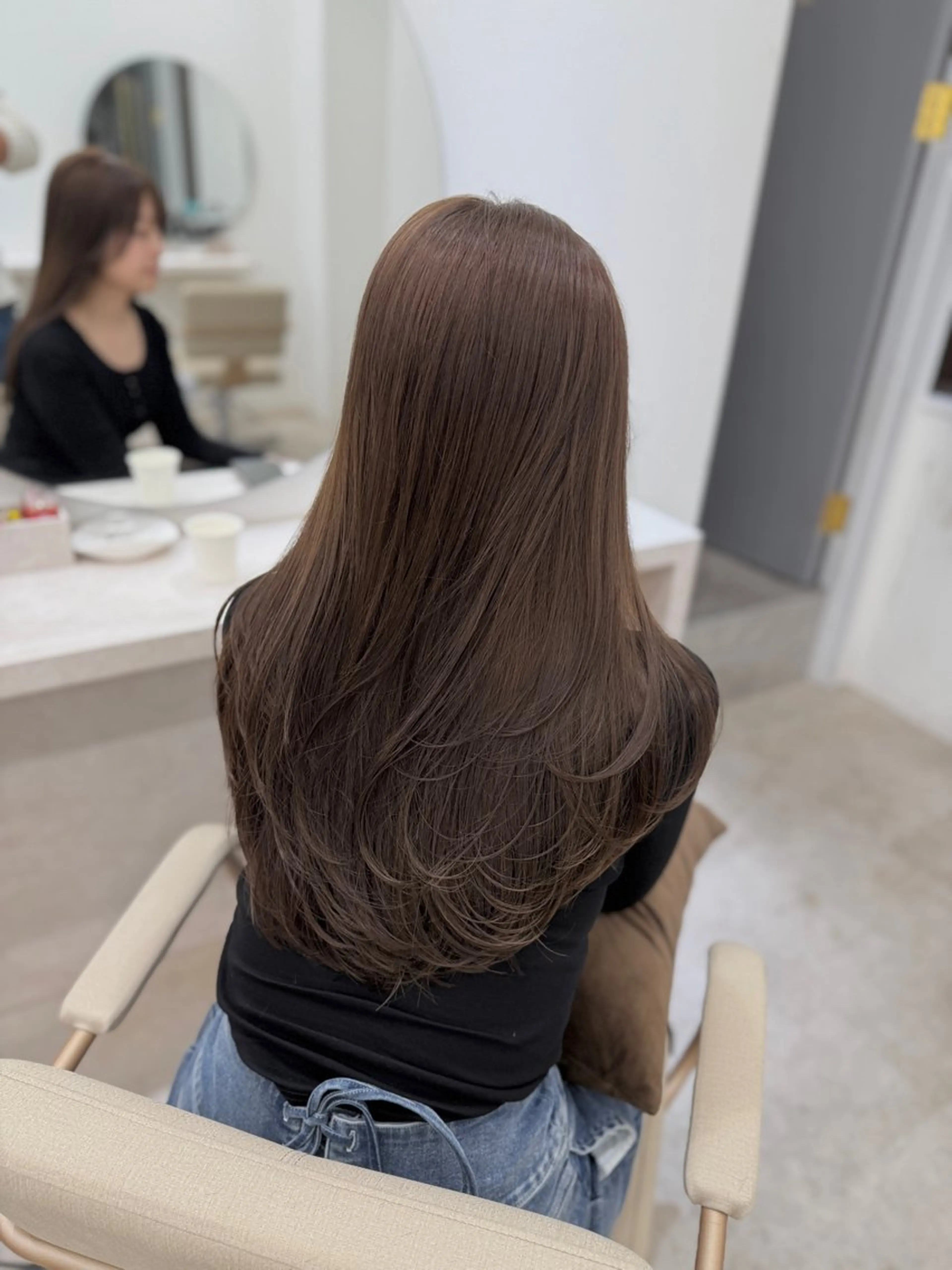 ロング ケアカラー ヘアカラー 髪質改善× ブリーチなしyutoのヘアスタイル