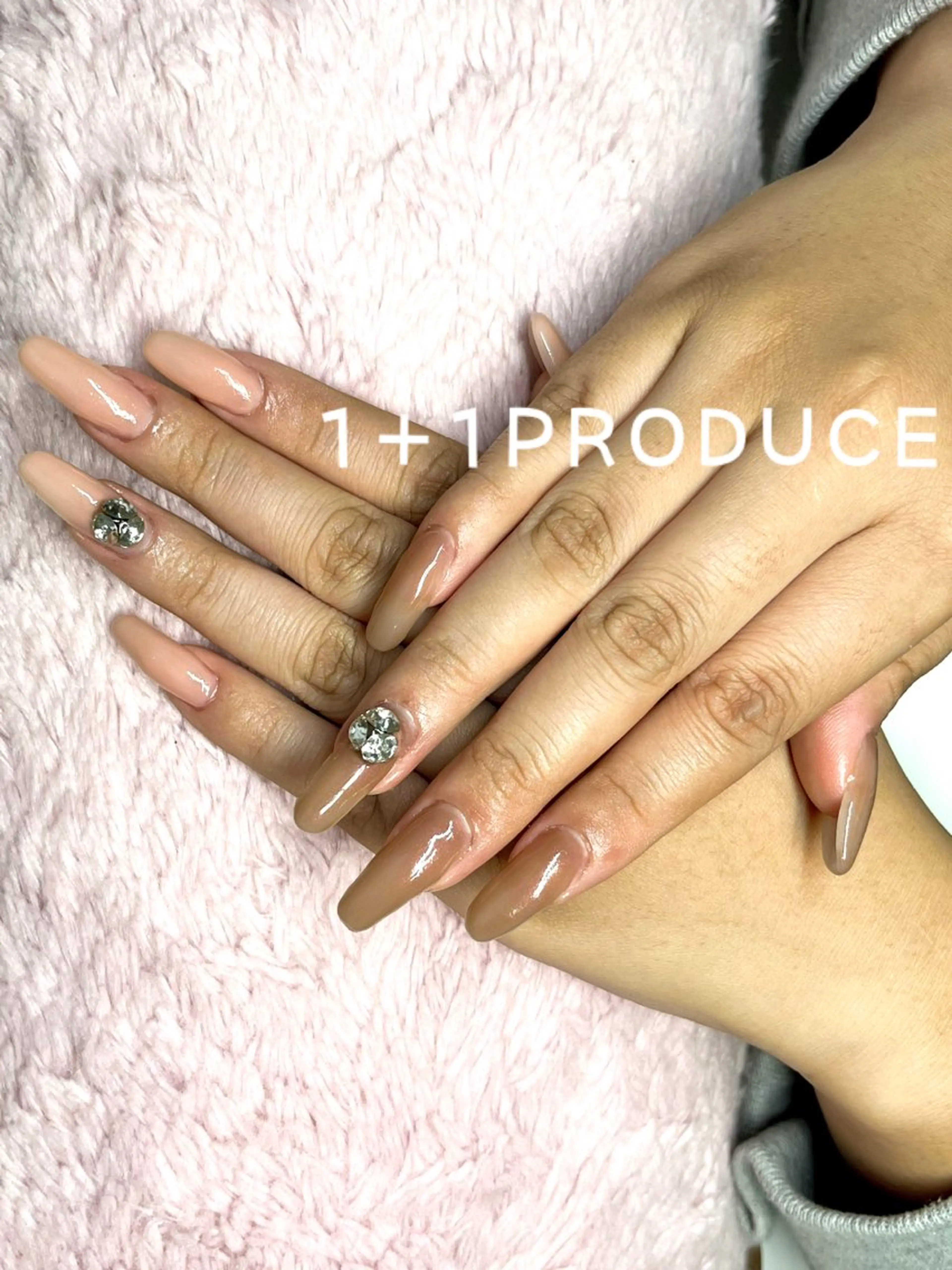 ネイル 長さ出し ジェルネイル スカルプネイル ハンドネイル 1+1 PRODUCEのネイルデザイン