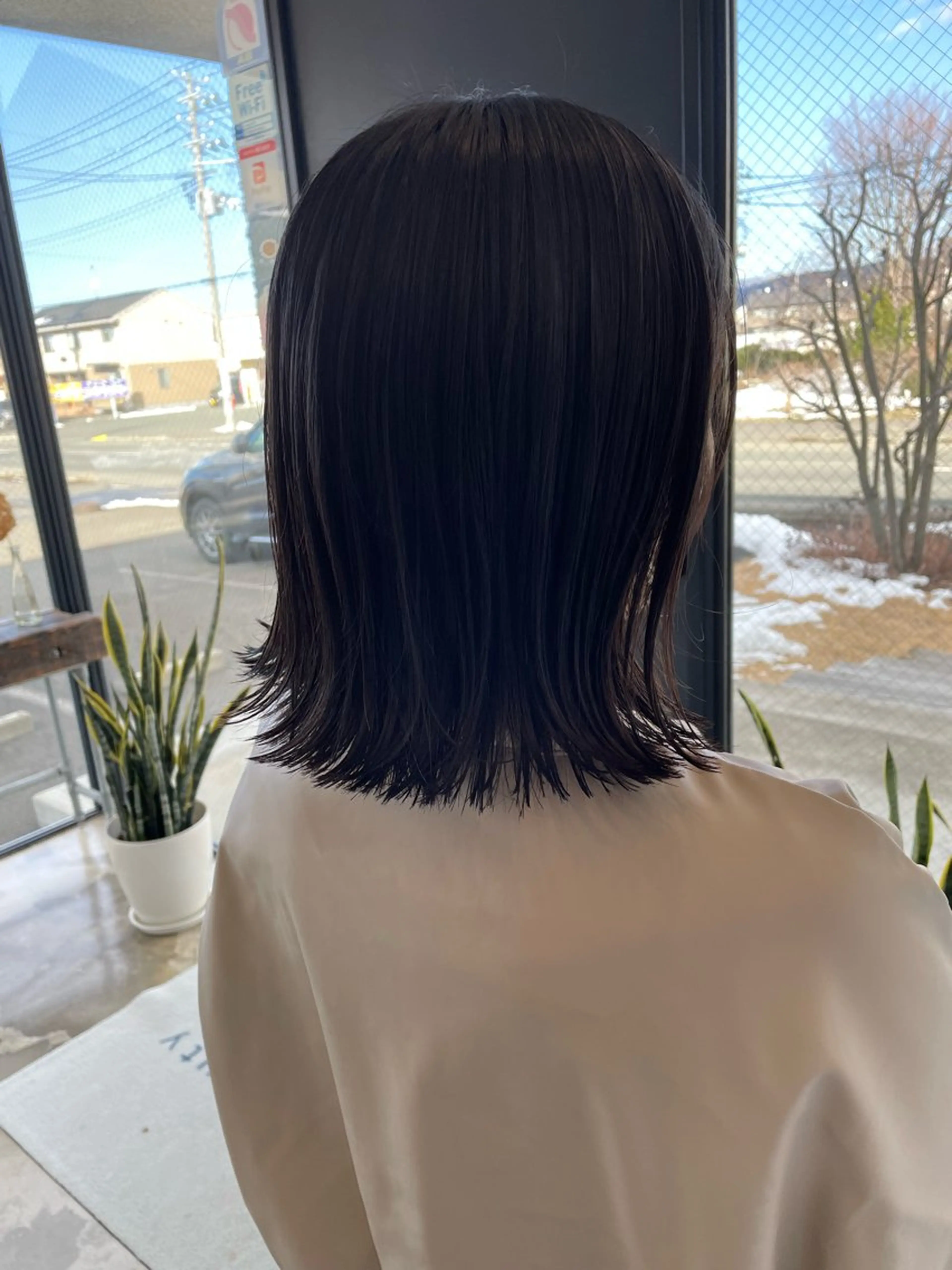 ミディアム 切りっぱなしボブ ボブ カット 藤村 翔充のヘアスタイル