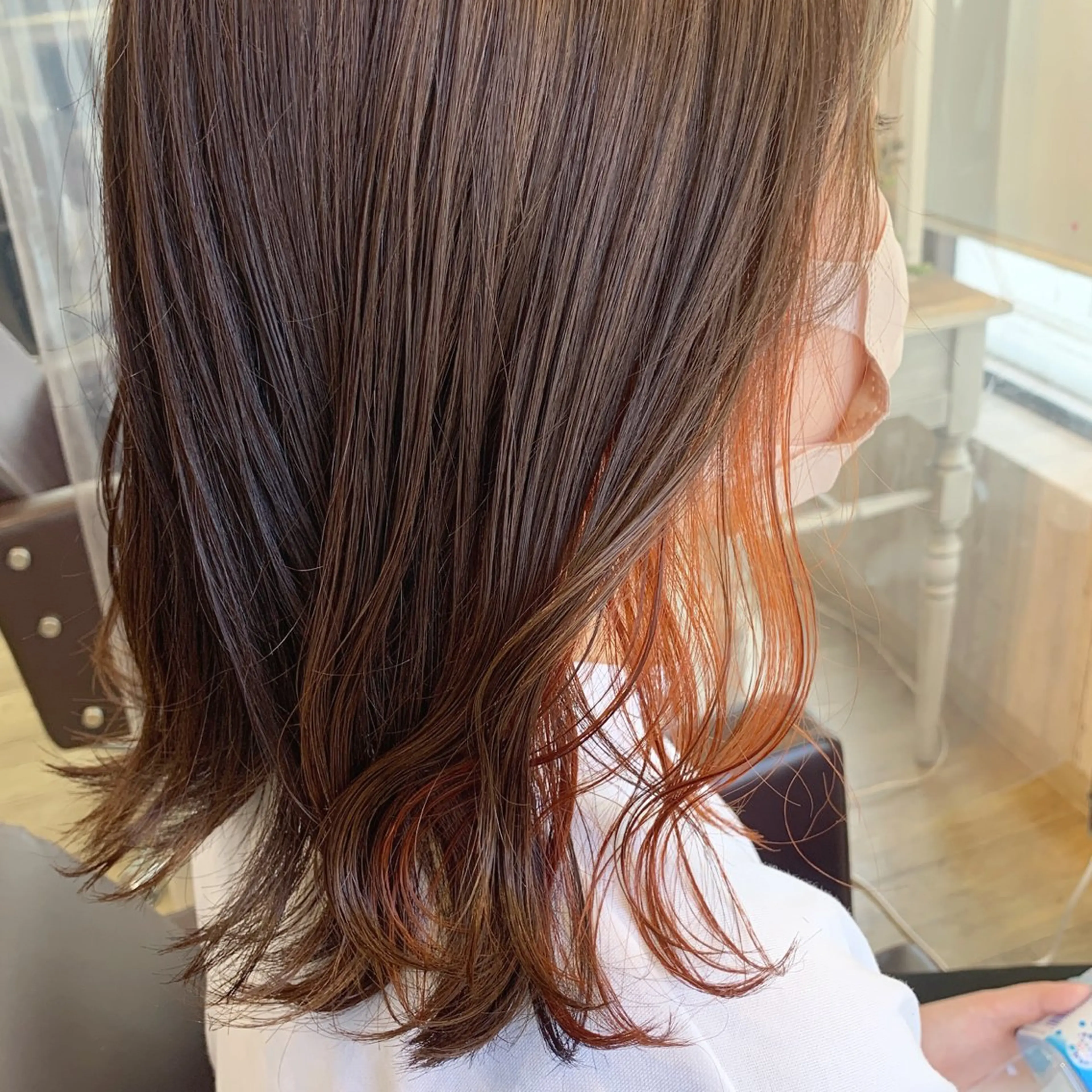 ミディアム カラー オレンジ カット ヘアカラー regalo Acari🍎のヘアスタイル