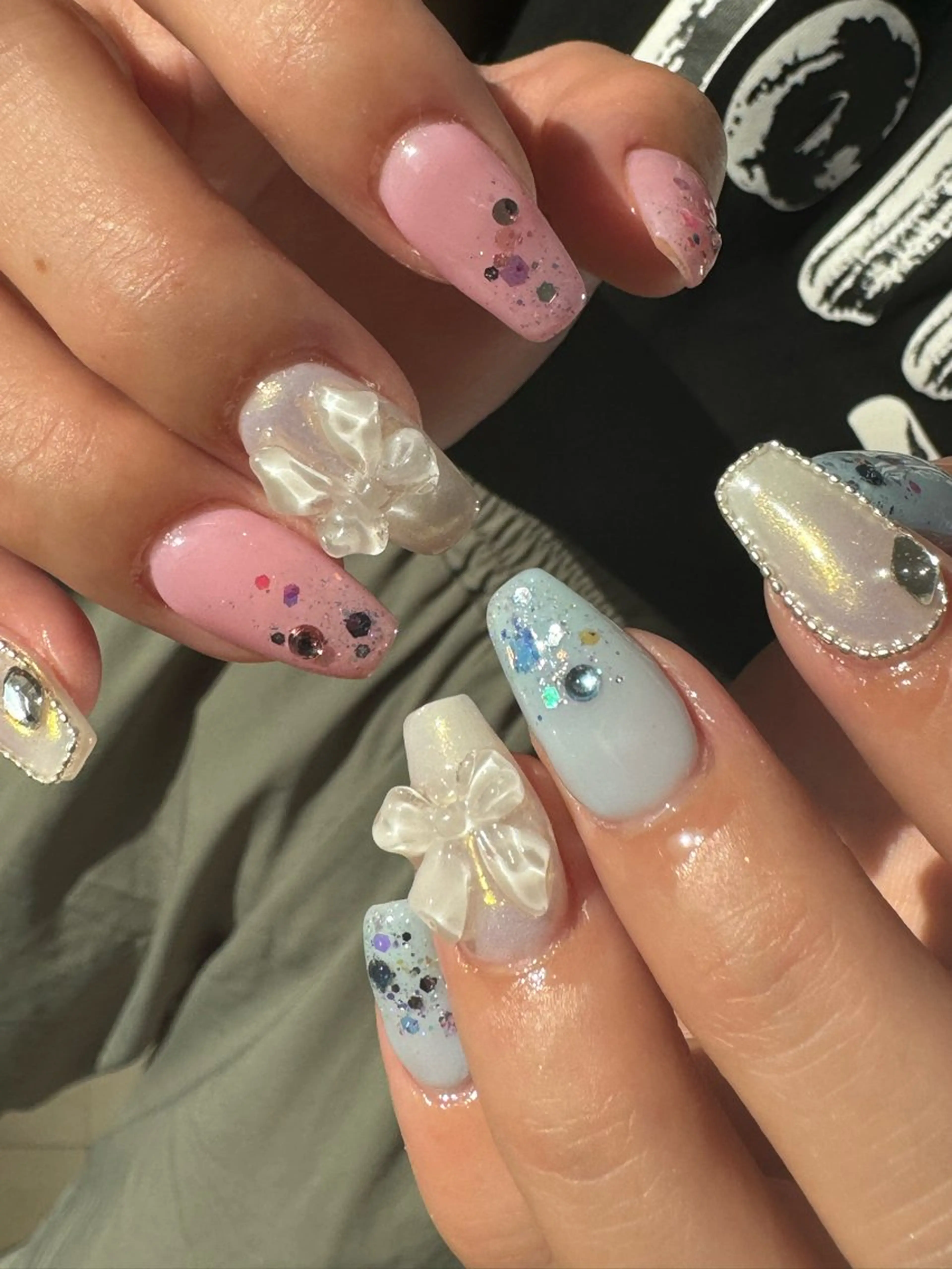 セミロング ハンドネイル m kaori𓃟のネイルデザイン