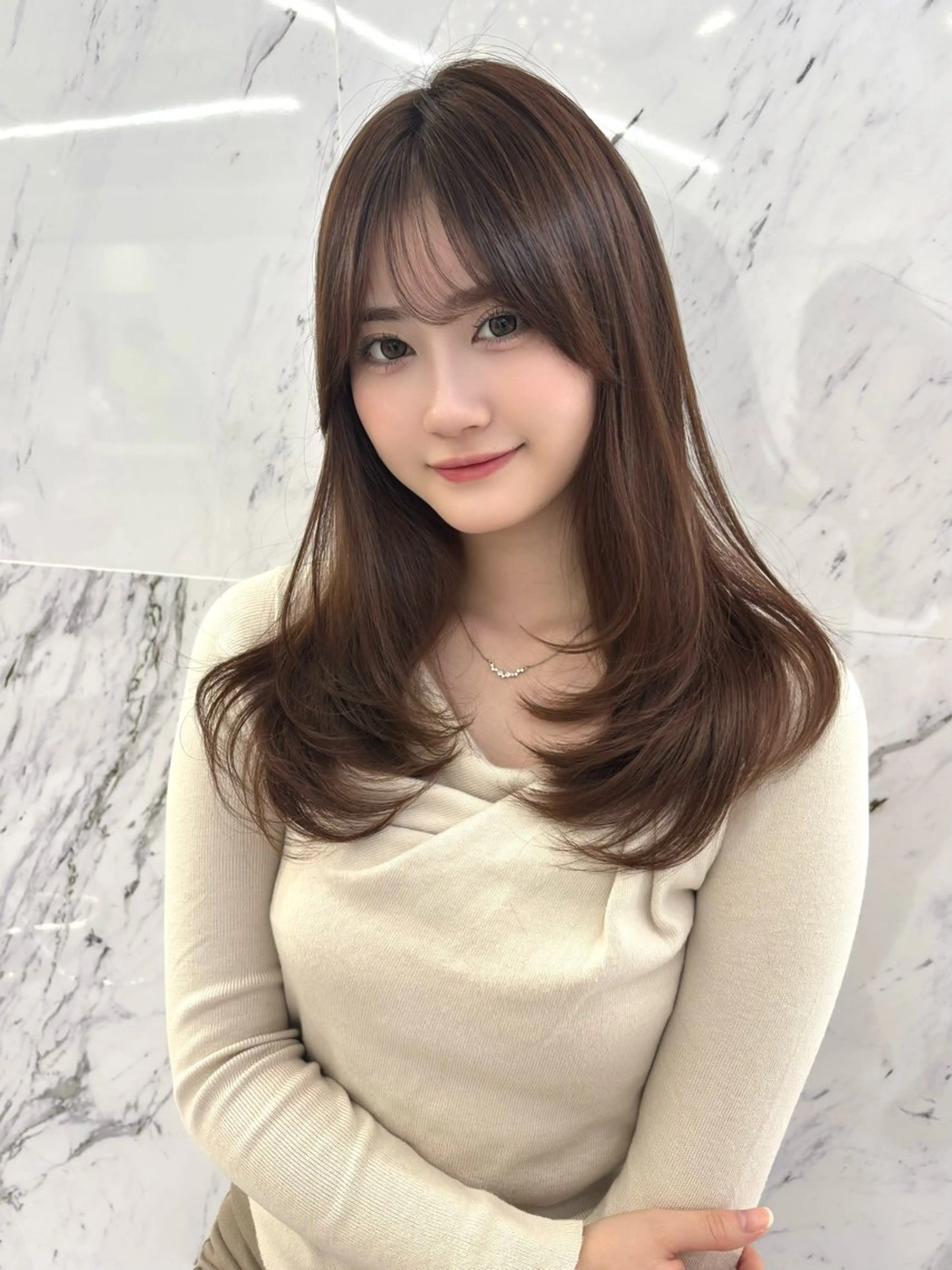 ロング カラー ロング カット ヘアカラー ParveMix 🐾鳥取彩花のヘアスタイル