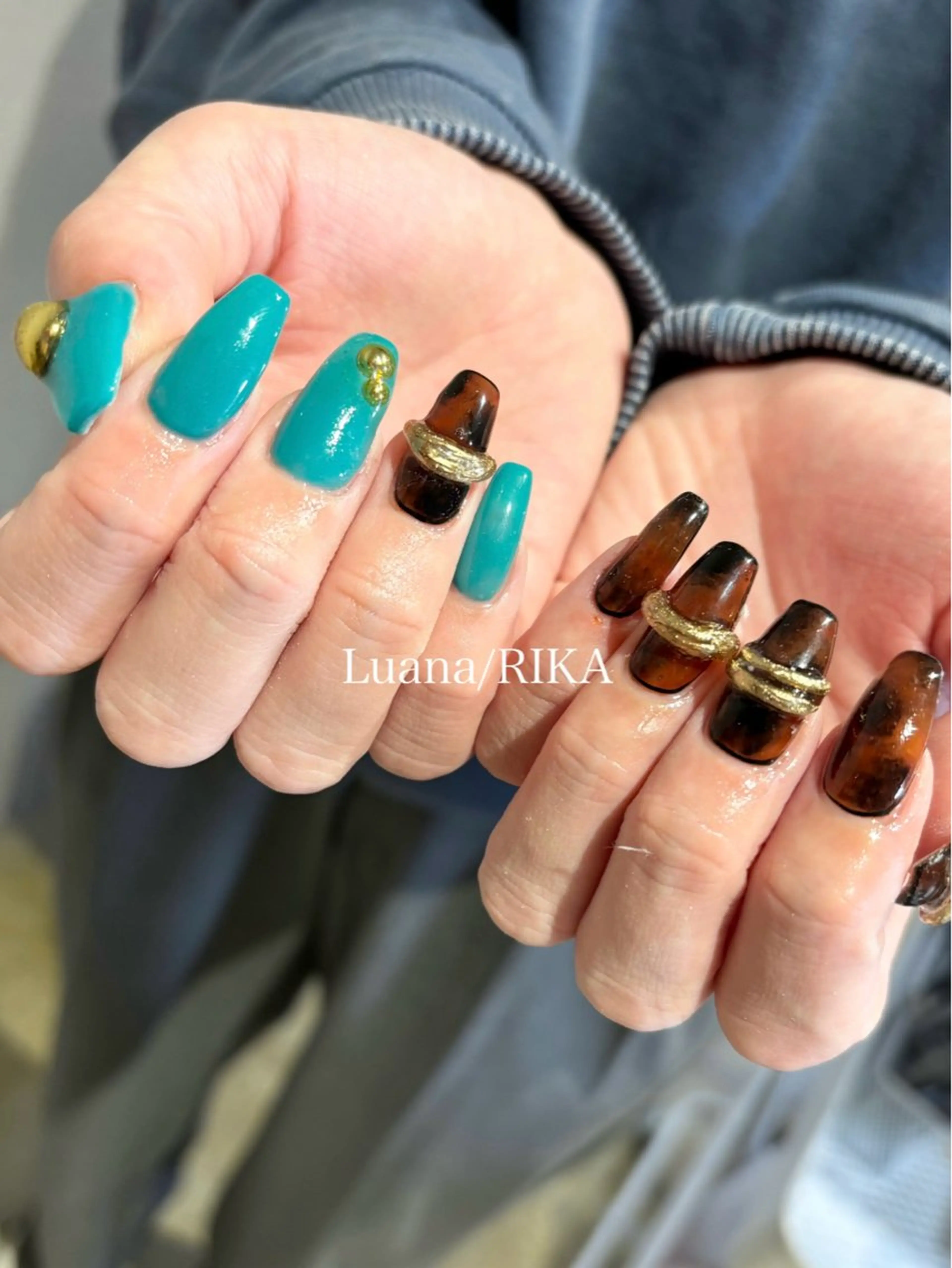 ネイル べっ甲ネイル ハンドネイル Nail Salon Luana Rikaのネイルデザイン