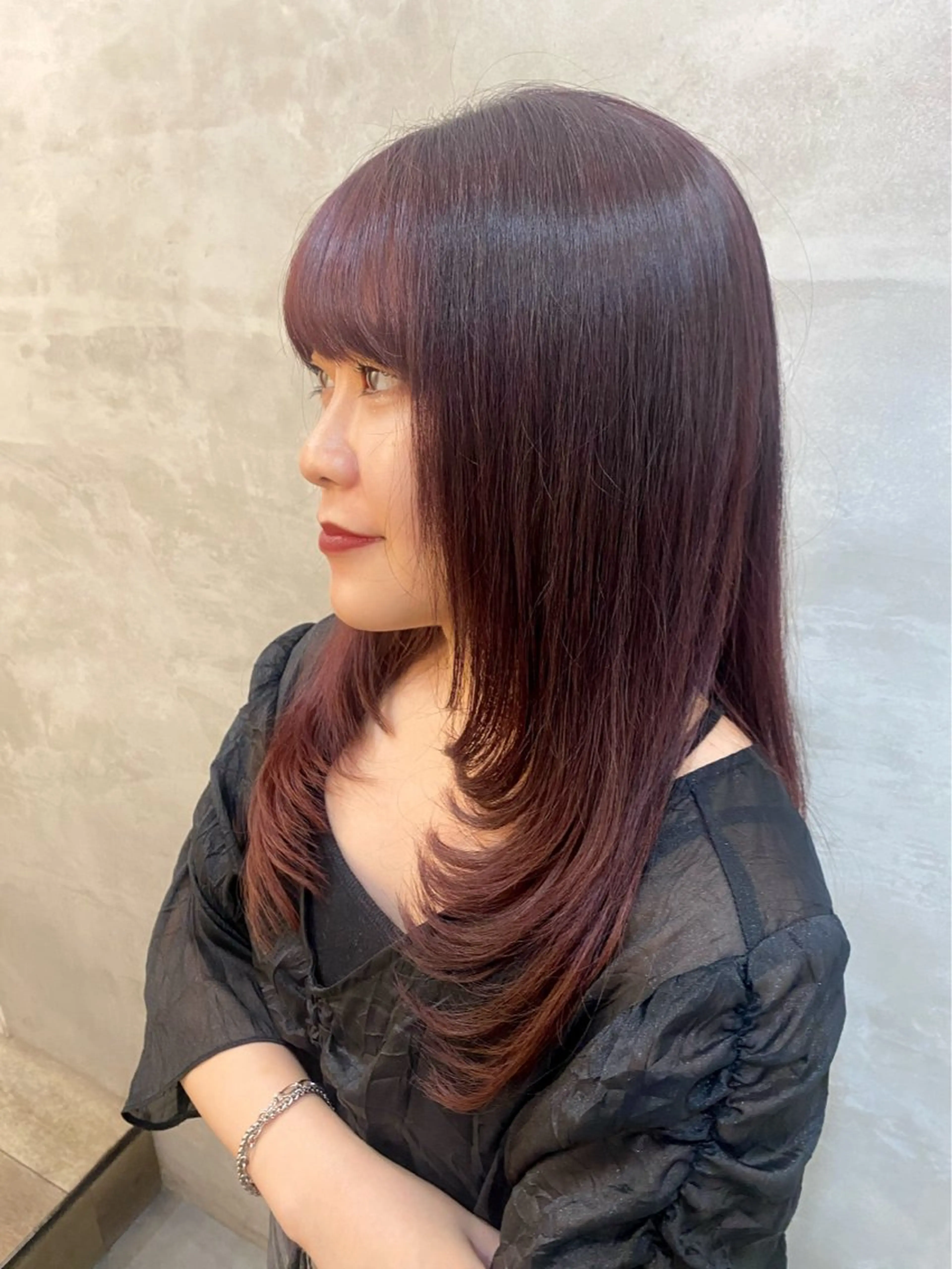 セミロング ヘアカラー トリートメント ヘッドスパ hair&culture gallery moloco　神保町　九段下店所属・RISA🩶🐈‍⬛ カット✨透明感カラーのヘアスタイル