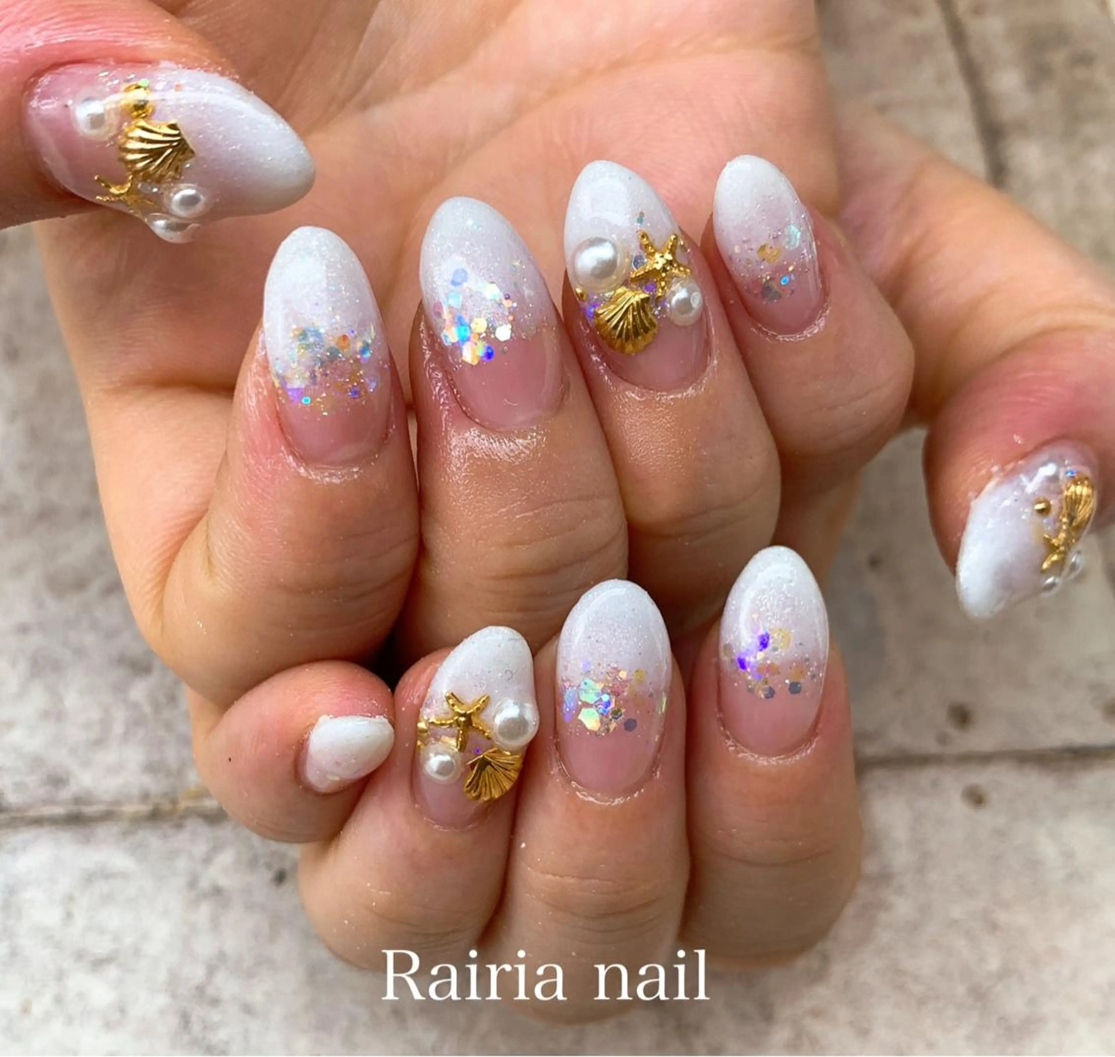 ネイル ジェルネイル パラジェル 夏ネイル Rairia nail本八幡店のネイルデザイン