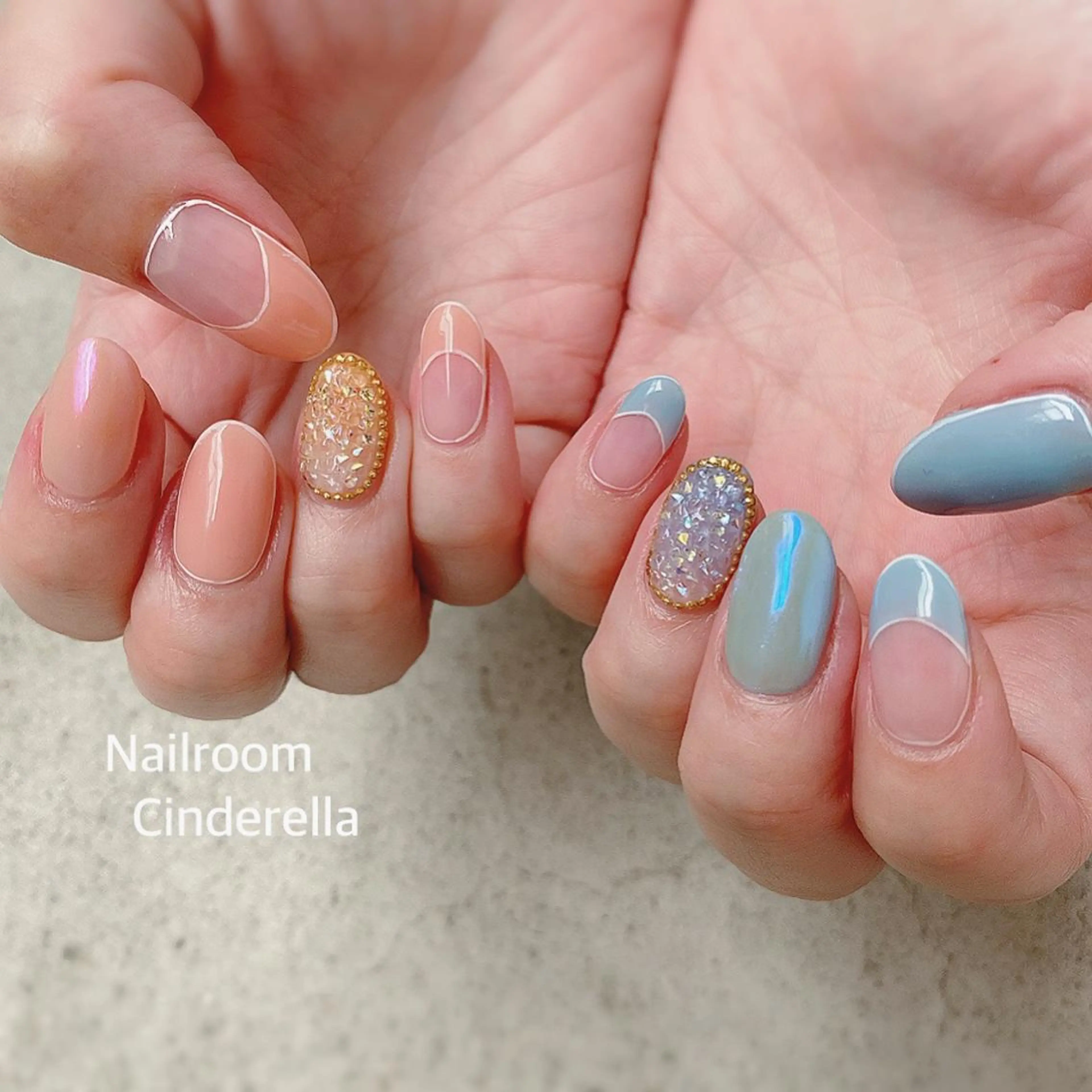 ネイル キラキラネイル 韓国ネイル Nailroom. Cinderellaのネイルデザイン