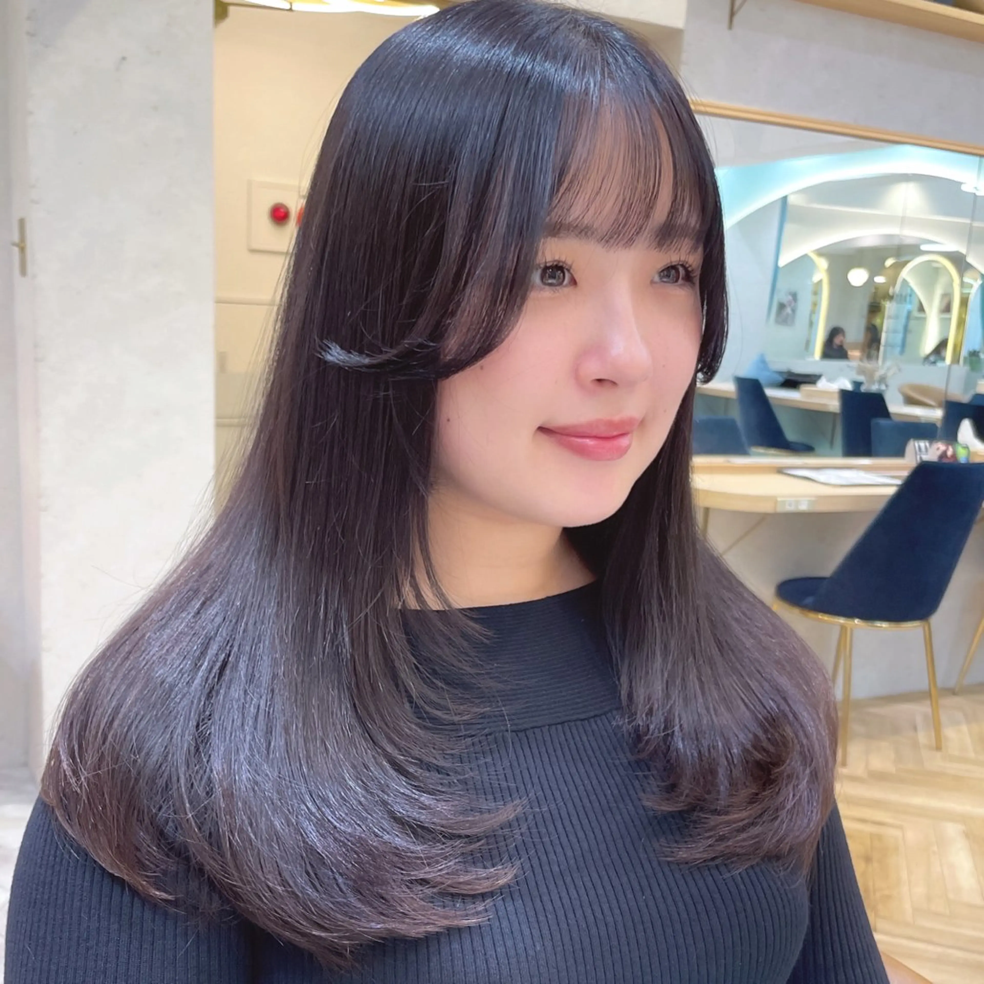 セミロング カット ヘアカラー トリートメント レイヤー/くびれヘア /野崎華代のヘアスタイル