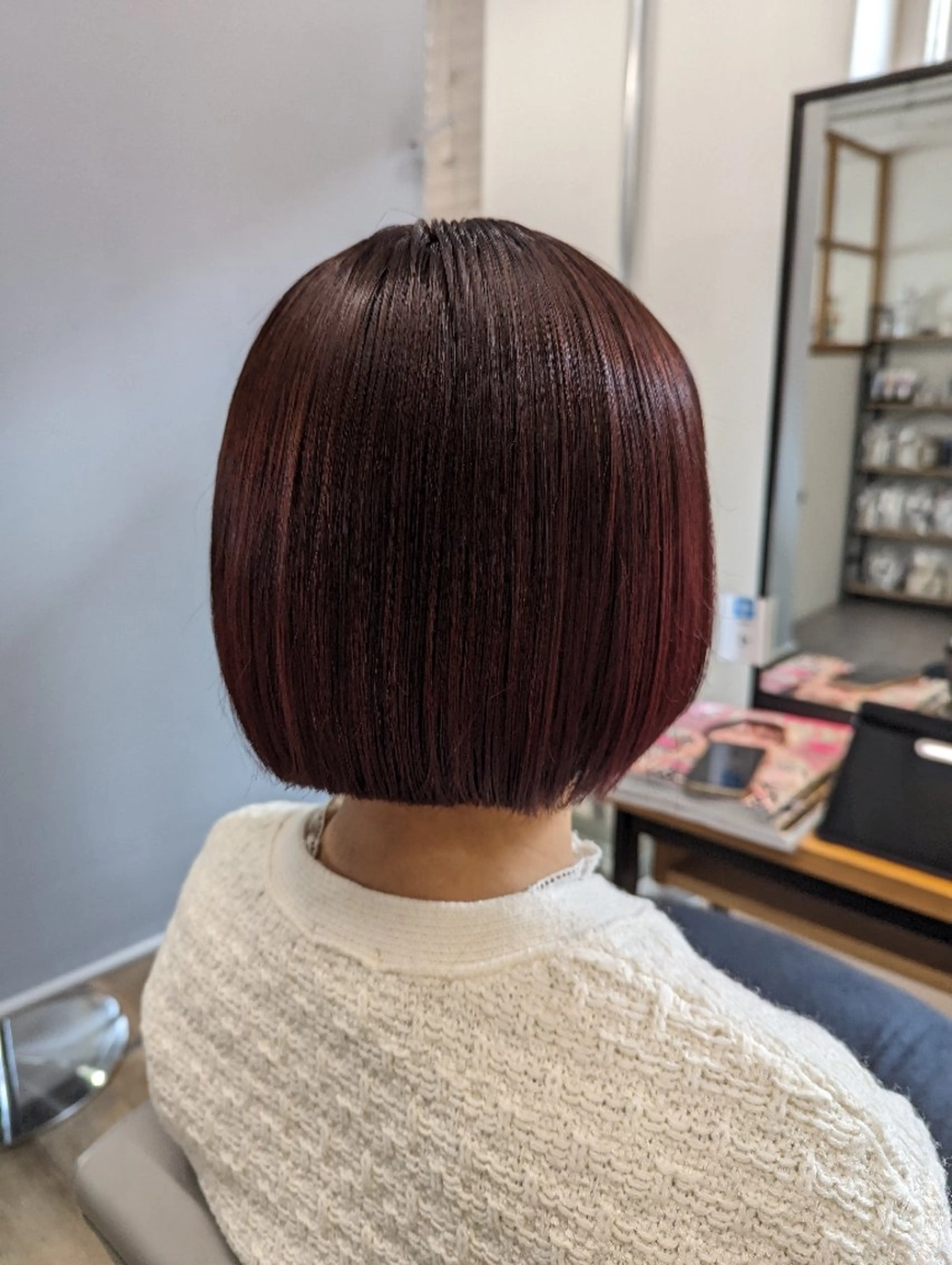 ショート カラー ブリーチ ブリーチなしカラー レッドカラー ヘアカラー Kokeshi /Rymlhairのヘアスタイル
