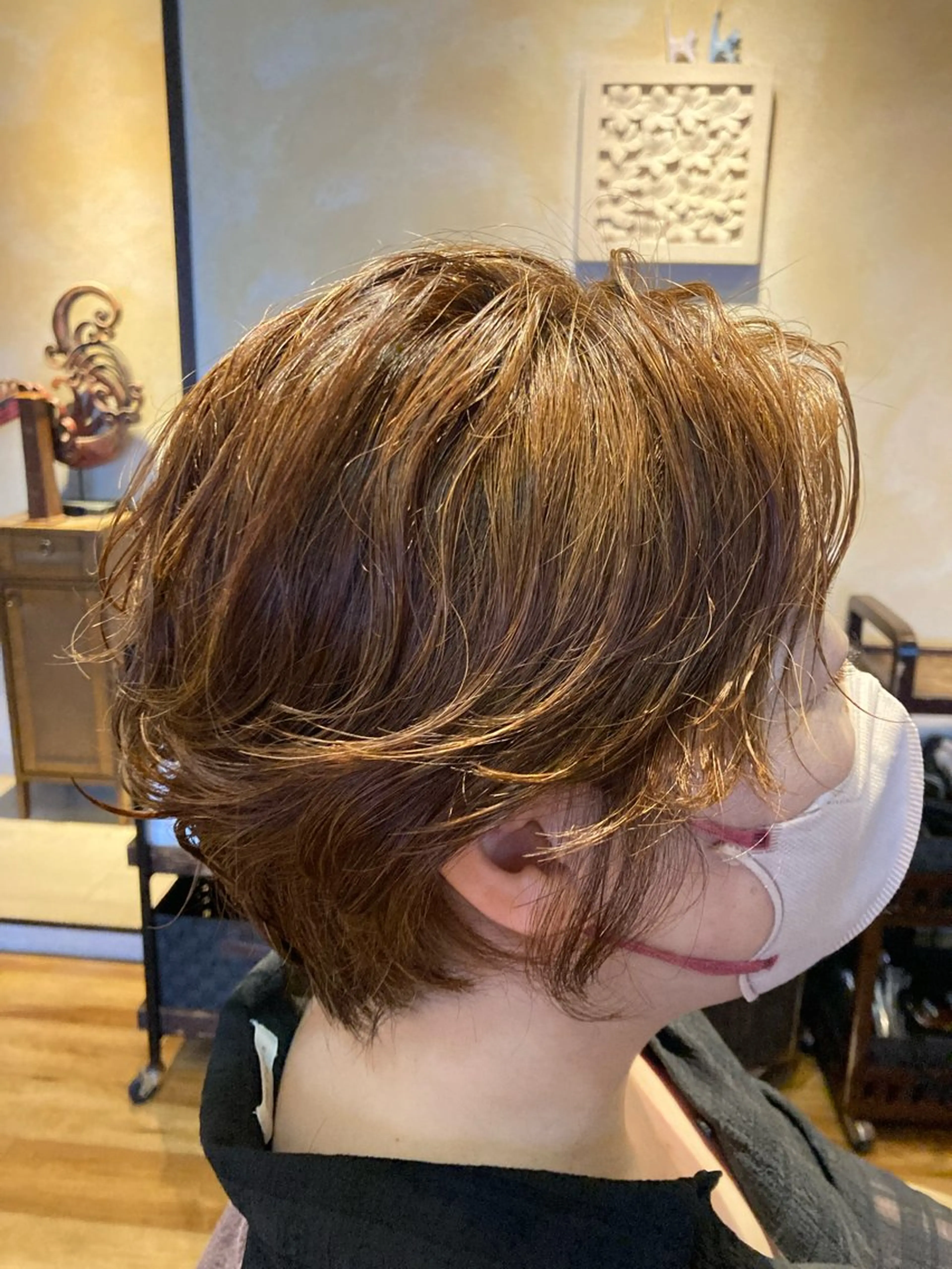 ショート パーマ ブリーチカラー/🌙 ヘアカラー/あみ🌙のヘアスタイル