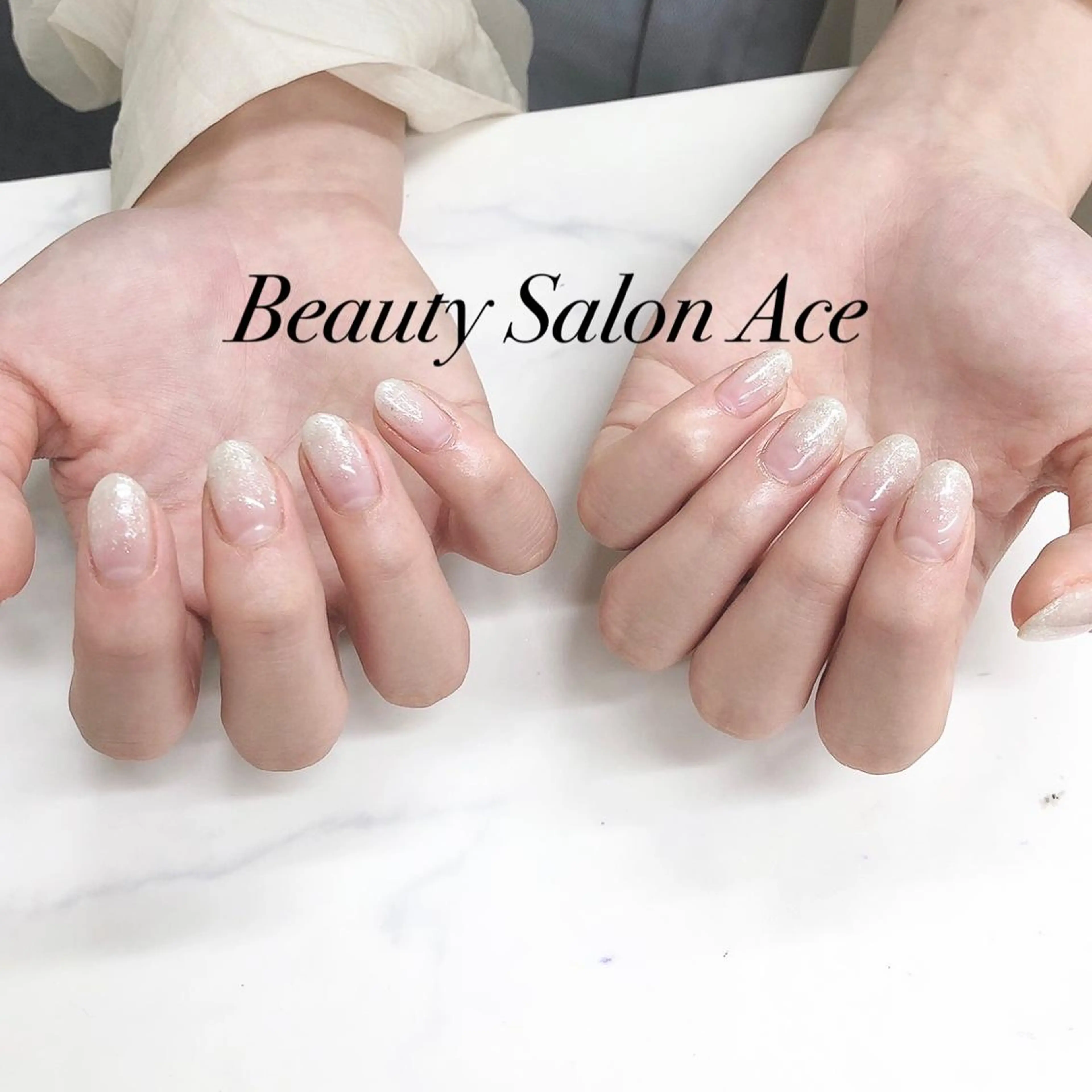 ネイル グラデーション ラメ(グリッター) ラメグラデーション メンズネイル ハンドネイル ハンドケア Beauty Salon Ace(ネイルサロン エース)所属・池袋フィルイン Ace♡長さだしのネイルデザイン