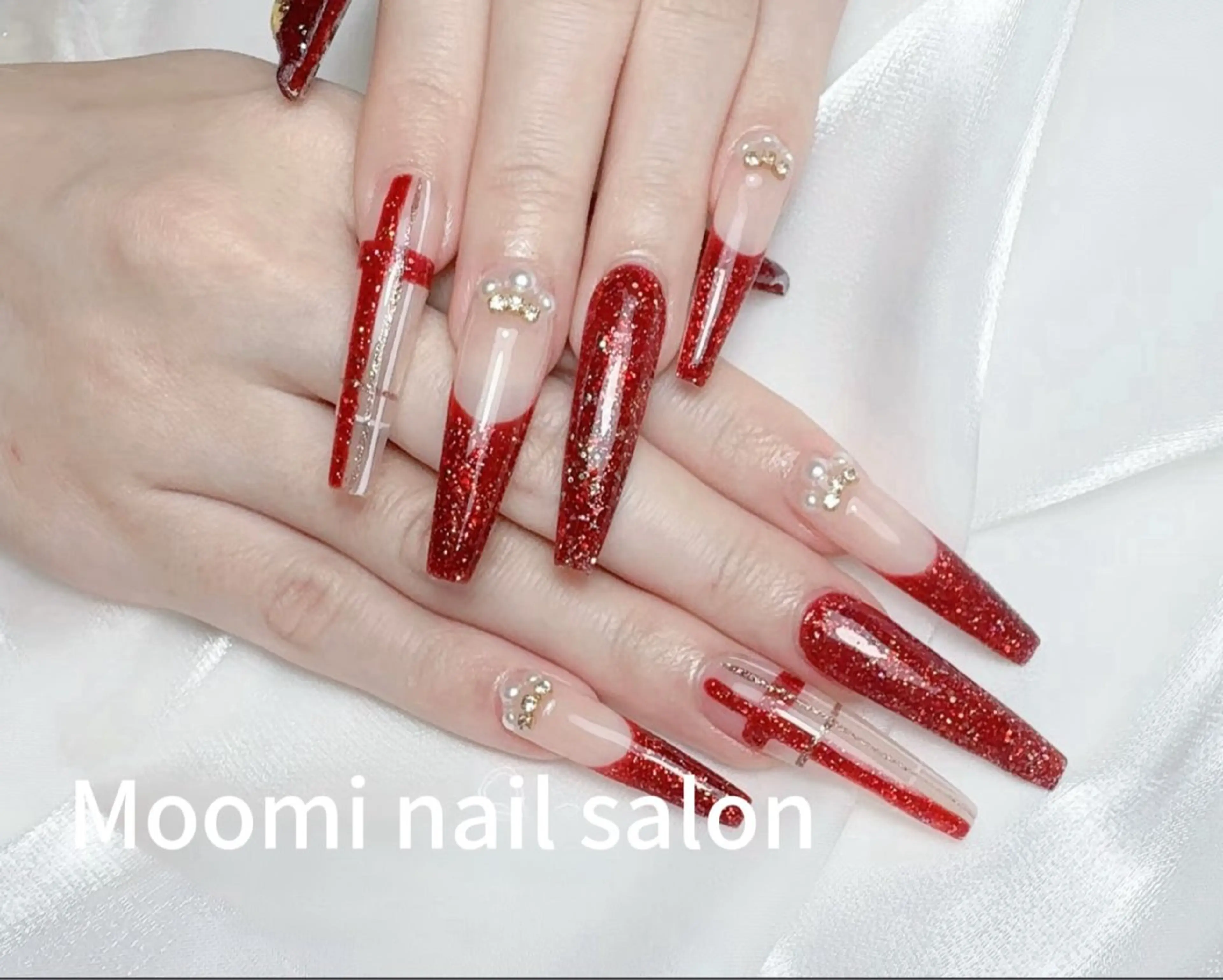 ロング ハンドネイル Moomi あずりのネイルデザイン
