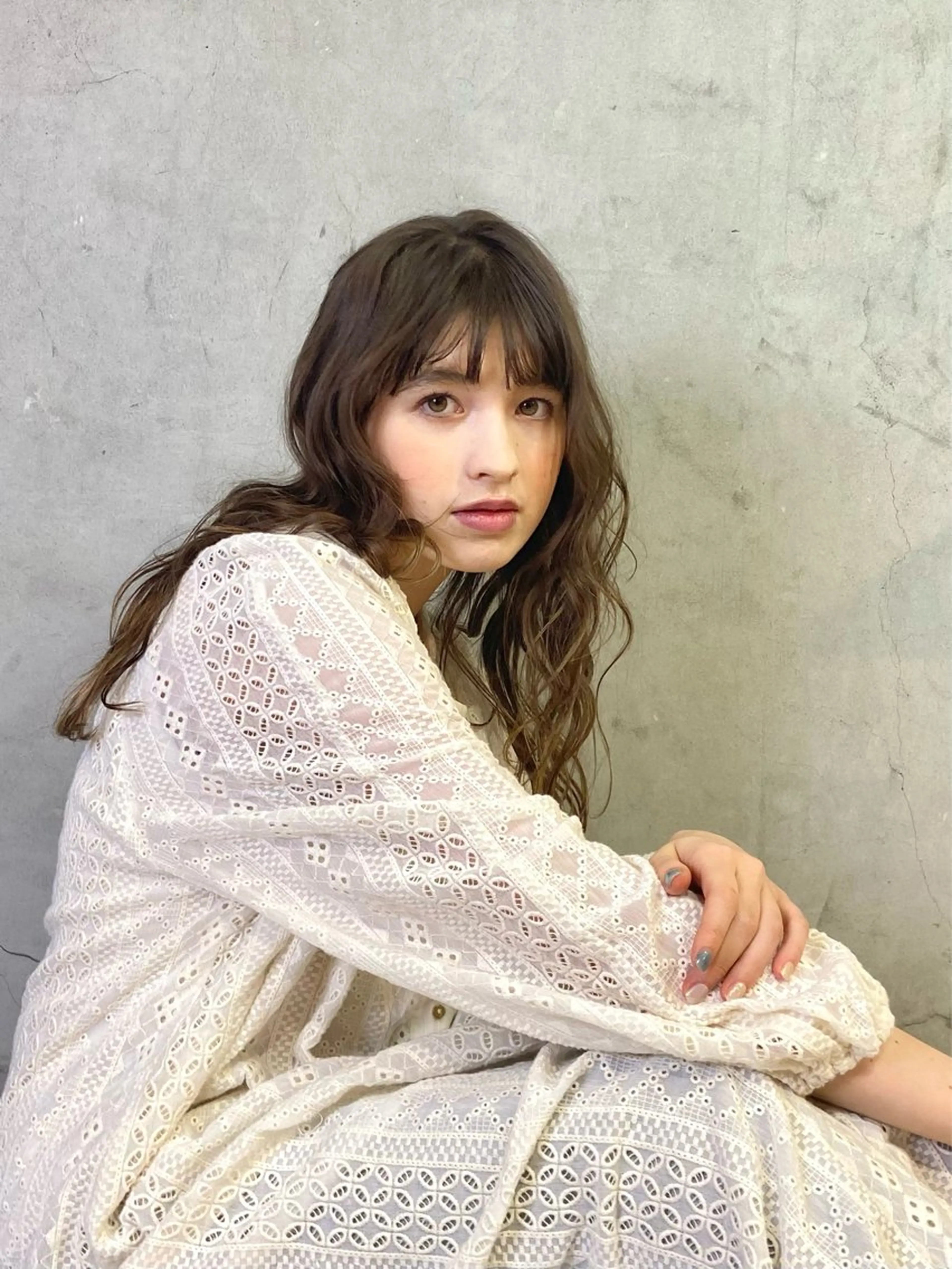 セミロング カット ヘアカラー トリートメント 髪質改善ストレート/ coiiはしもとはなのヘアスタイル