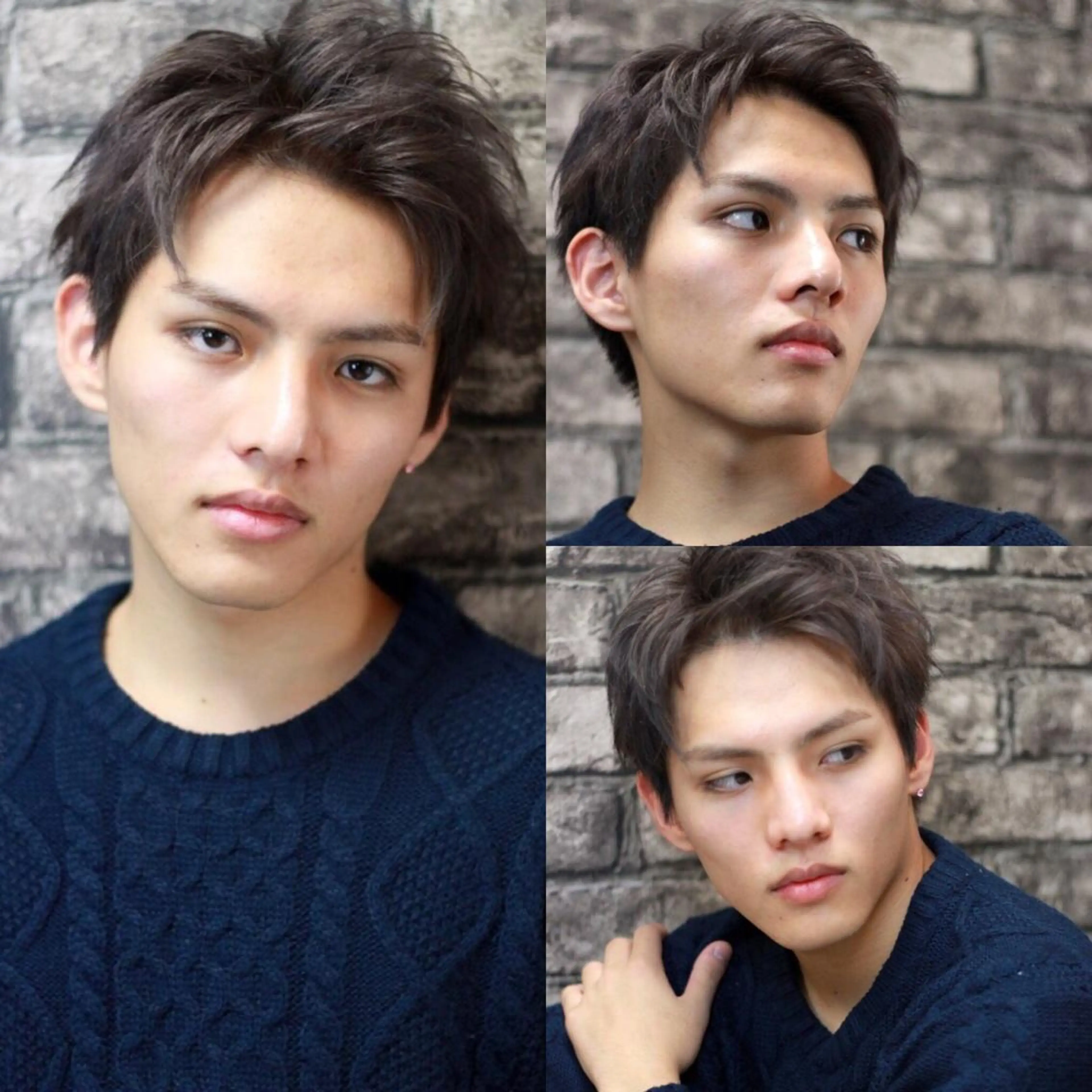ショート カラー メンズ アップバング 柴田 陽平のヘアスタイル