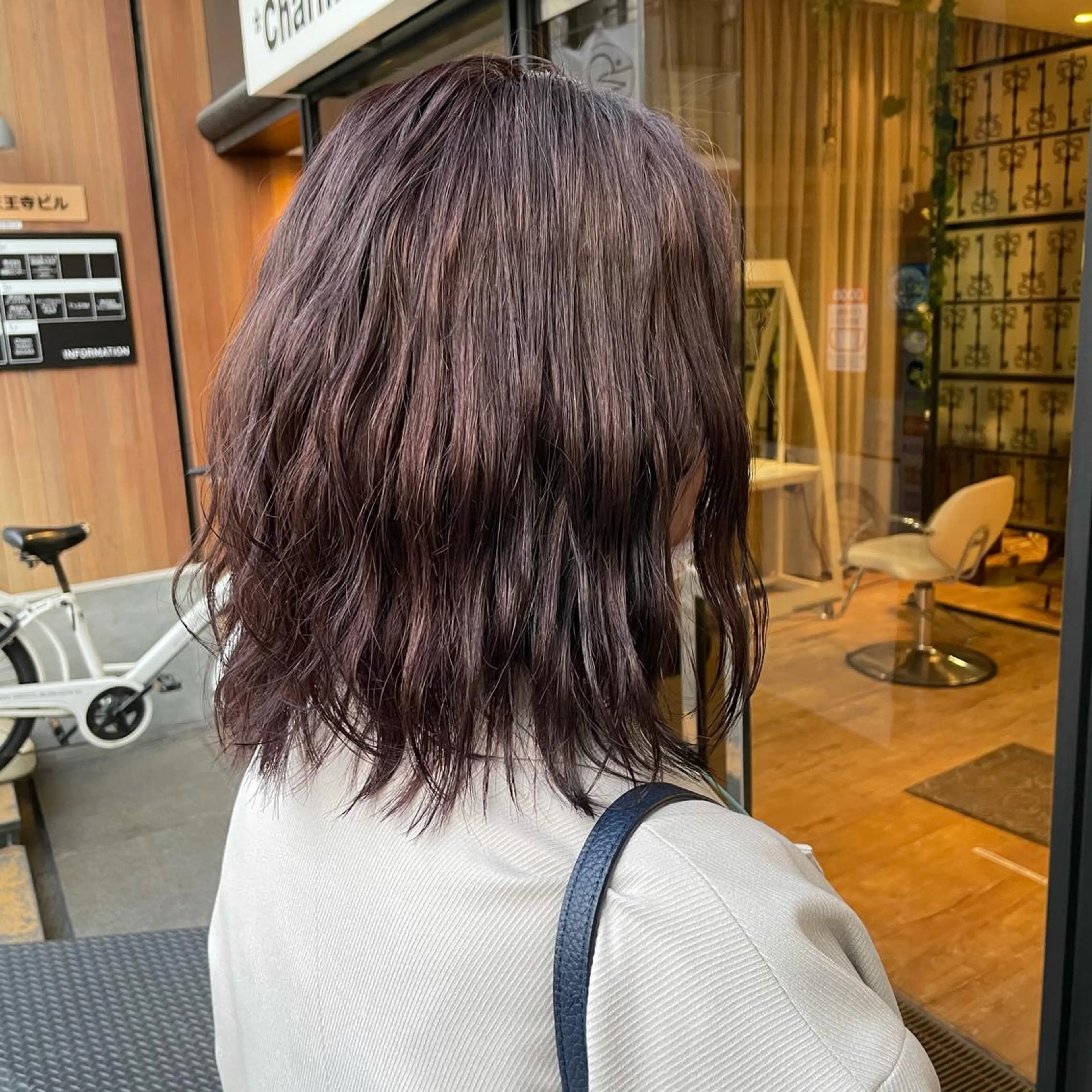 ミディアム カラー ブリーチ 大阪長居🌱野見山 卓也のヘアスタイル