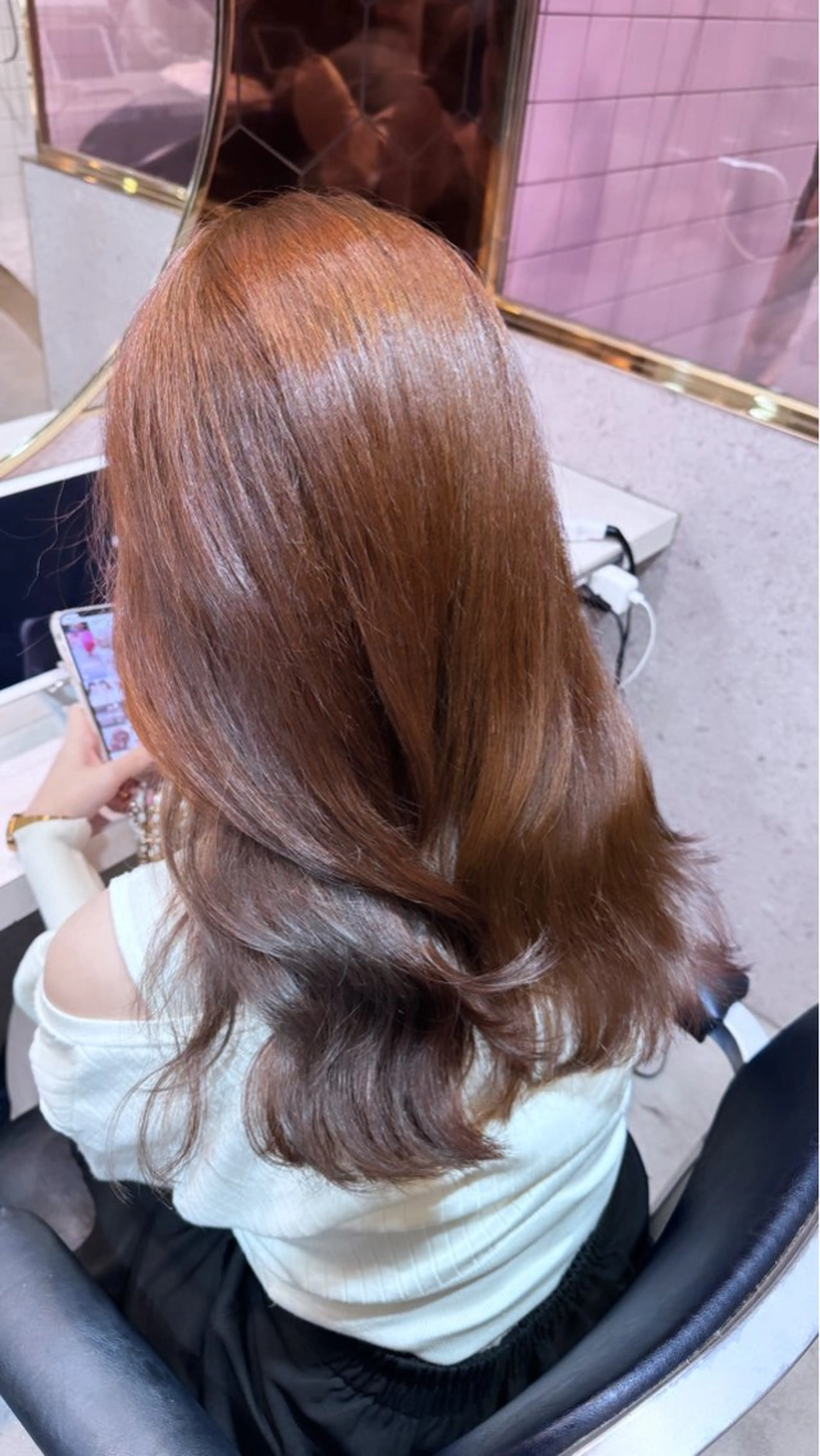 セミロング カット ヘアカラー トリートメント 🎀しゅな/韓国 レイヤー/透明感♡のヘアスタイル