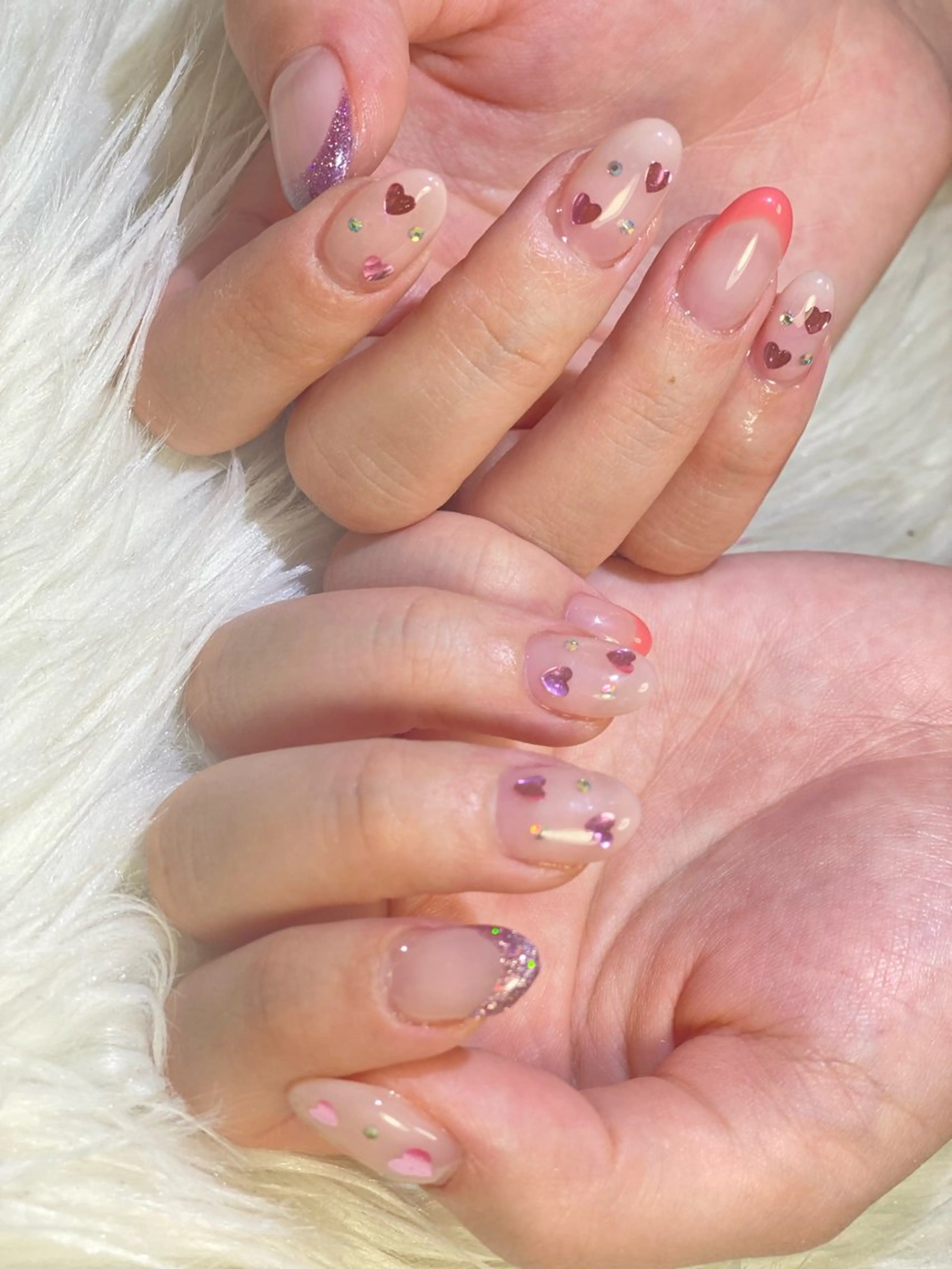 ネイル ハート ピンク 春ネイル Esthetic Will所属・will 有希のネイルデザイン