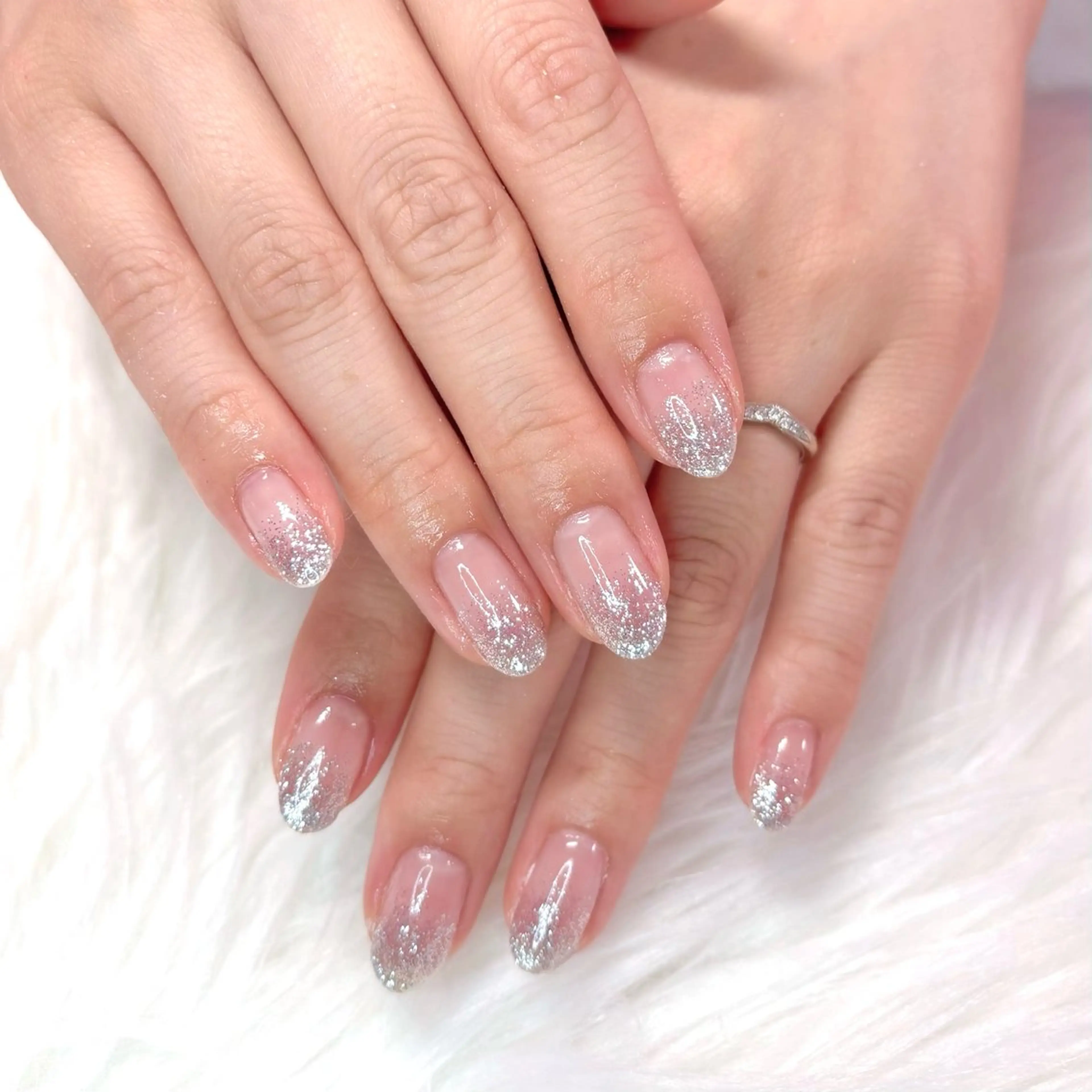 ネイル グラデーション ラメ(グリッター) ラメグラデーション ハンドネイル Noix nailのネイルデザイン