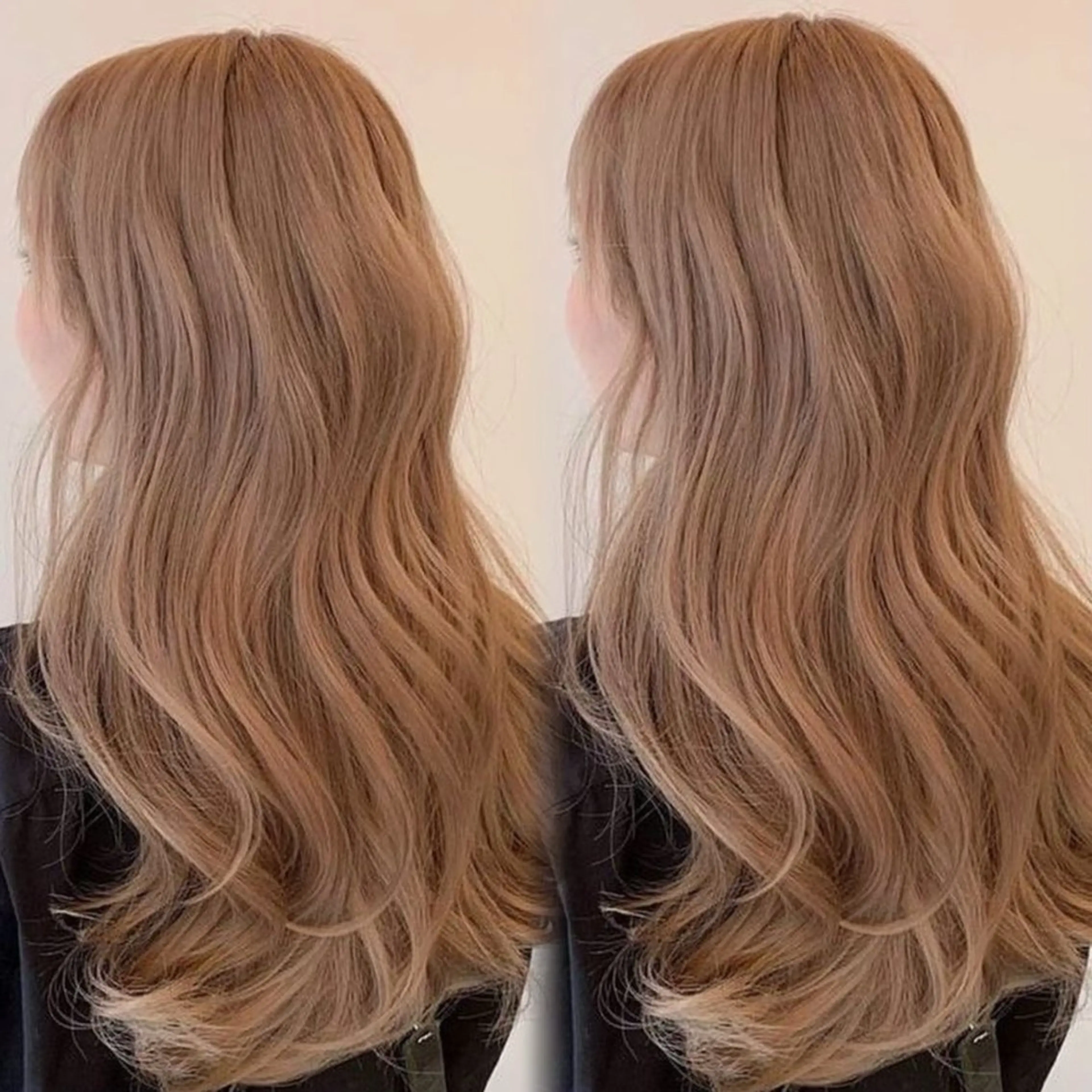 ロング カラー ベージュカラー ヘアカラー トリートメント ヘッドスパ ヘアセット ワンホン韓国ヘア 🤍MINORIのヘアスタイル