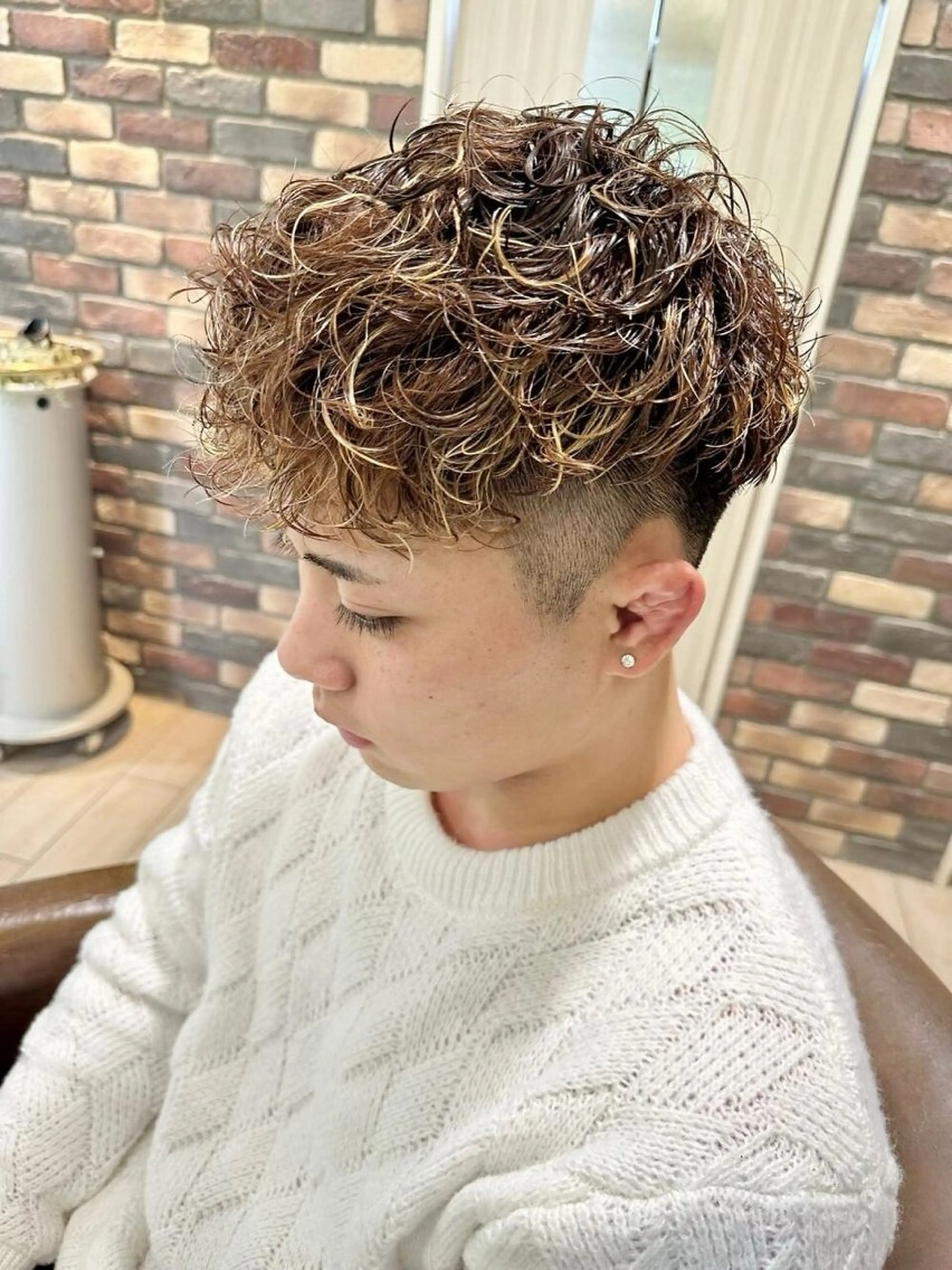 メンズ カット パーマ 増渕 駿介のヘアスタイル