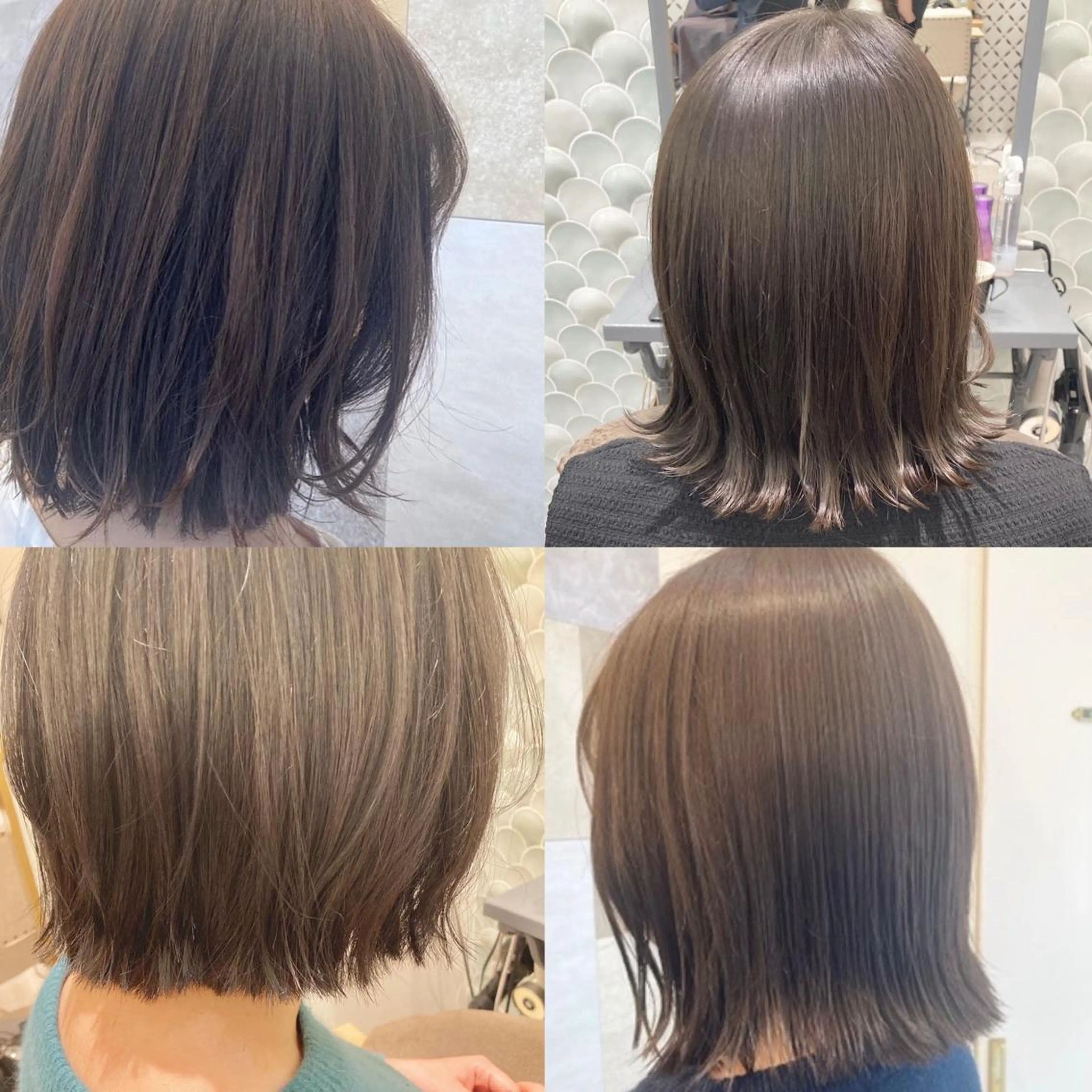 セミロング カラー 似合わせカット 外ハネヘア 横浜　前髪顔まわり /長谷川未波のヘアスタイル