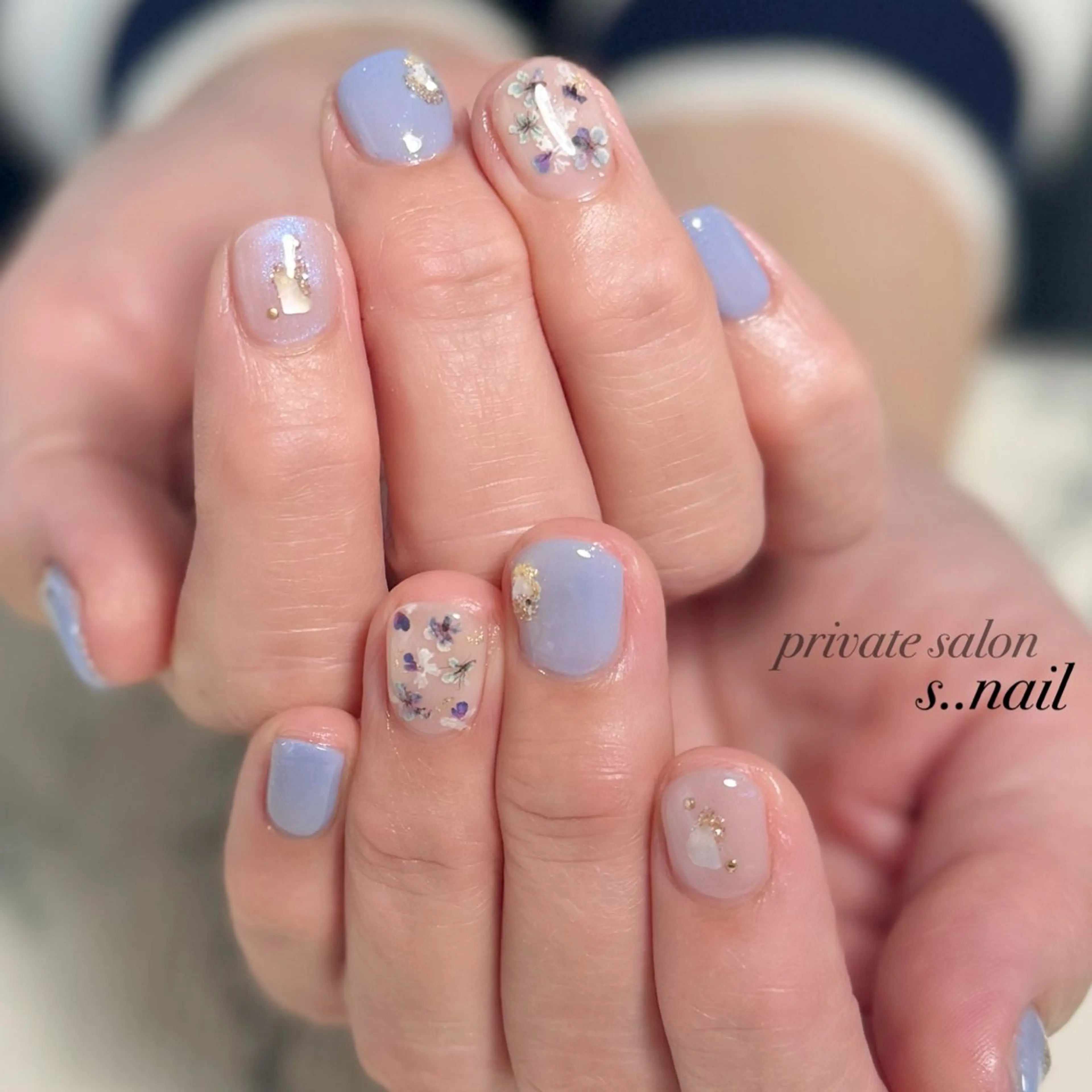 ネイル ブルー ハンドネイル フットネイル s..nail / MORITAのネイルデザイン