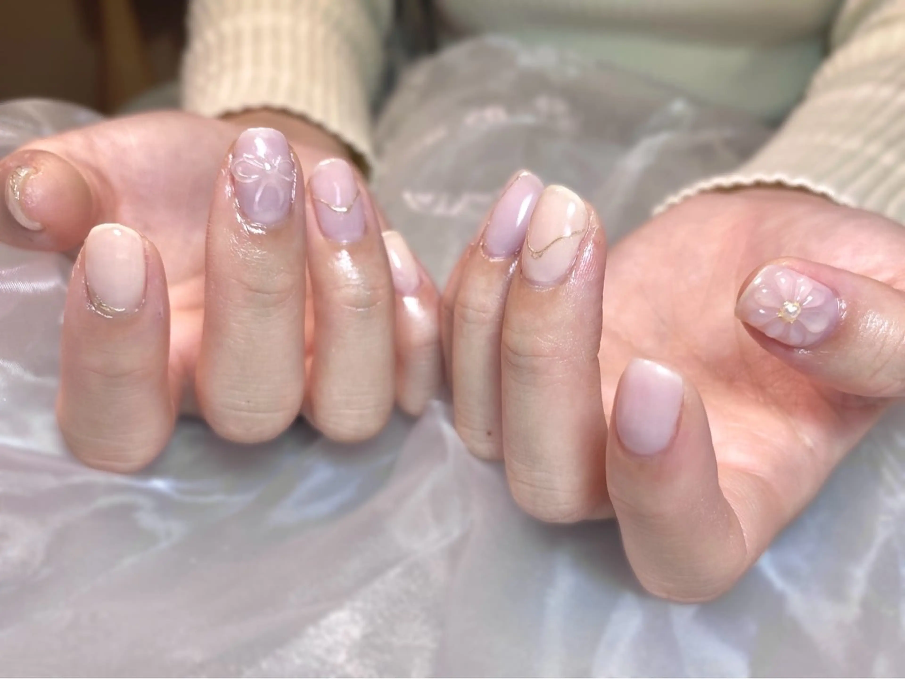 ネイル アートネイル クリアネイル ぷっくりネイル Millé nail(ミレネイル)所属・Millé nail /MIKUのネイルデザイン
