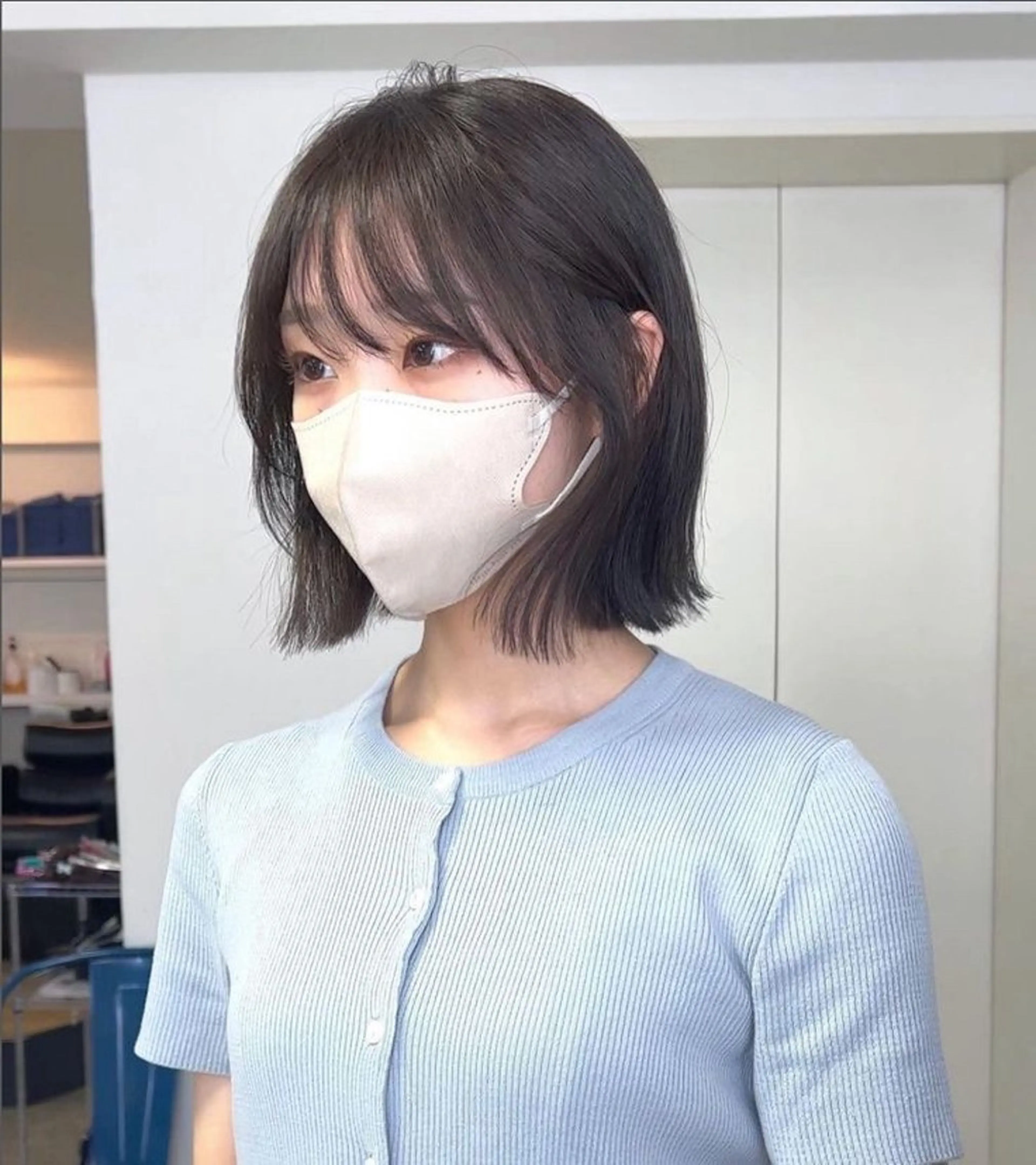 ショート ボブ NEST by chord所属・サキ🤍ハイトーン 🩰くびれ巻きヘアのヘアスタイル