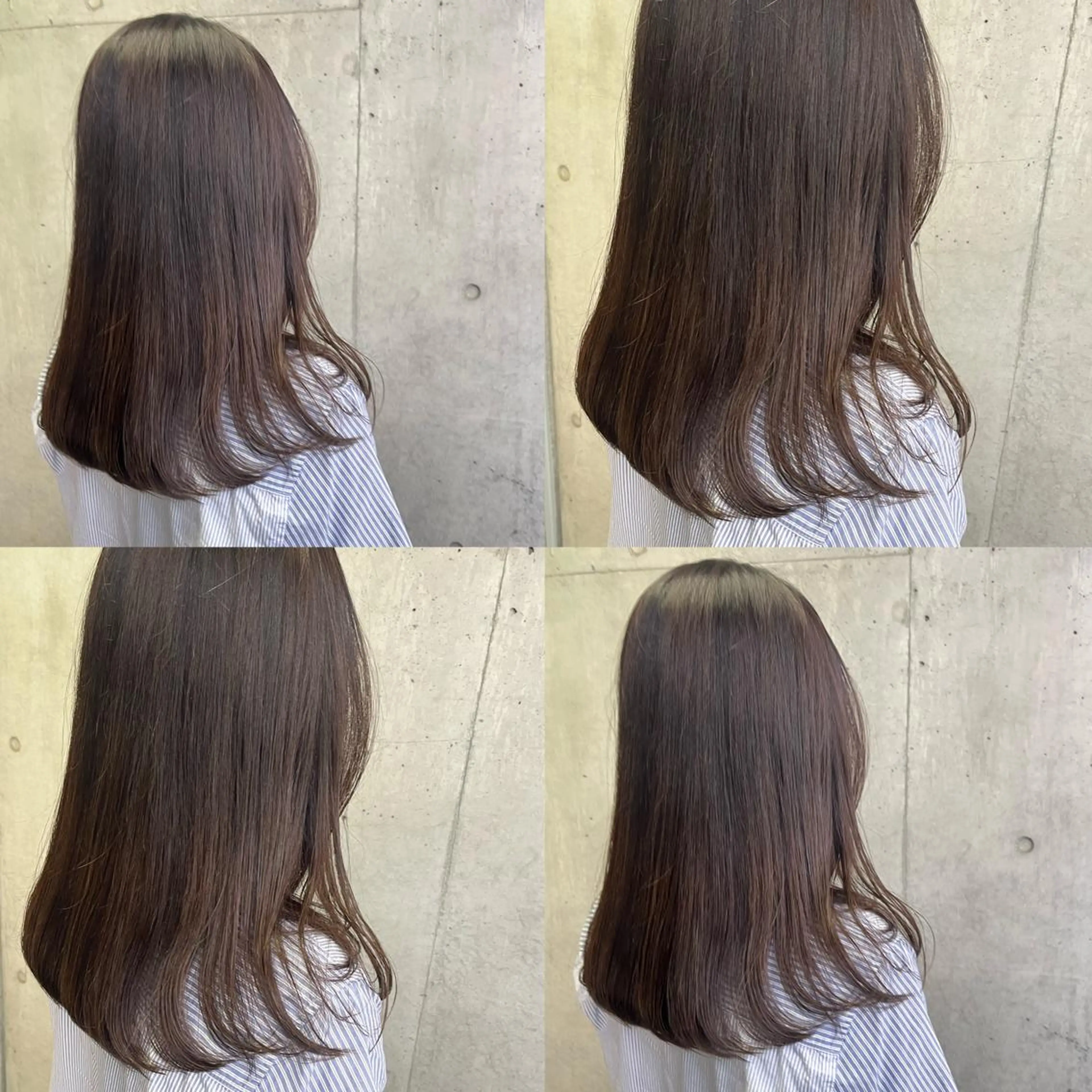 セミロング カラー ベージュカラー ブラウンカラー ブラウンベージュ 透明感カラー グレージュ ヘアカラー トリートメント ヘッドスパ ヘアセット カジュアルを女っぽく 𝗮𝘆𝗮𝗰𝗼のヘアスタイル