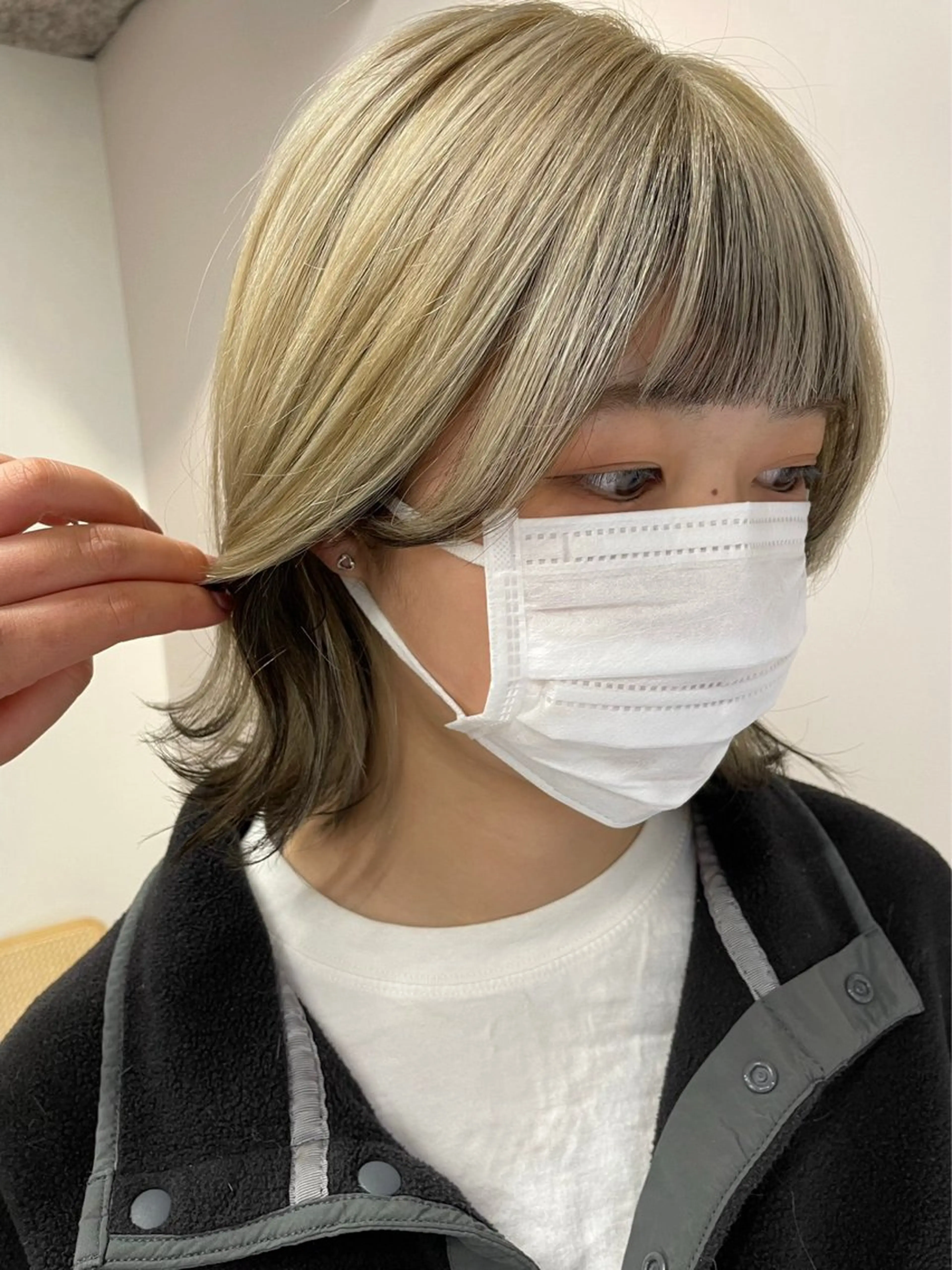 ミディアム mayu🪴ブリーチ ｜赤み消しカラーのヘアスタイル