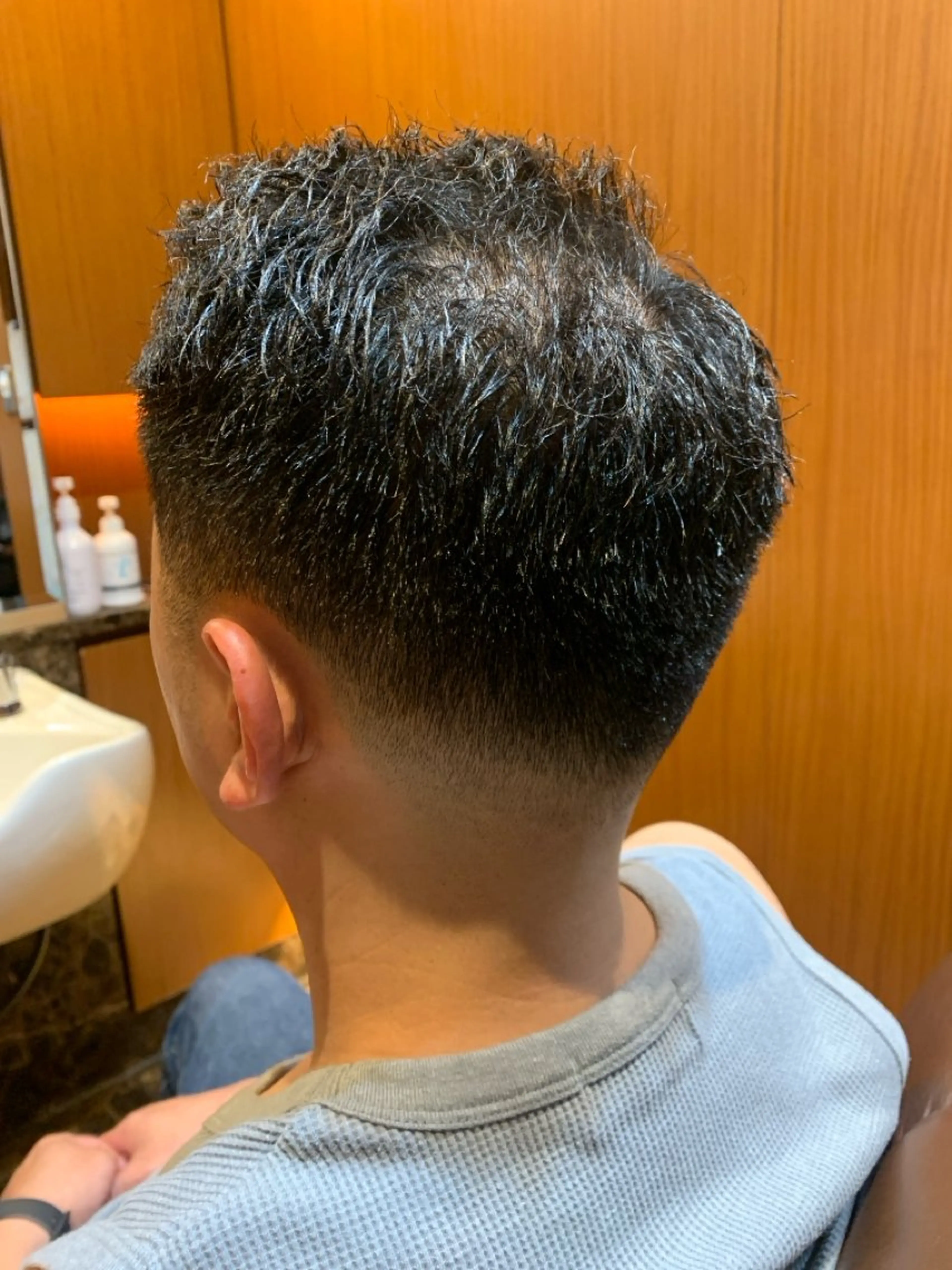 ショート メンズ フェードカット スキンフェード 杉本 翔希のヘアスタイル