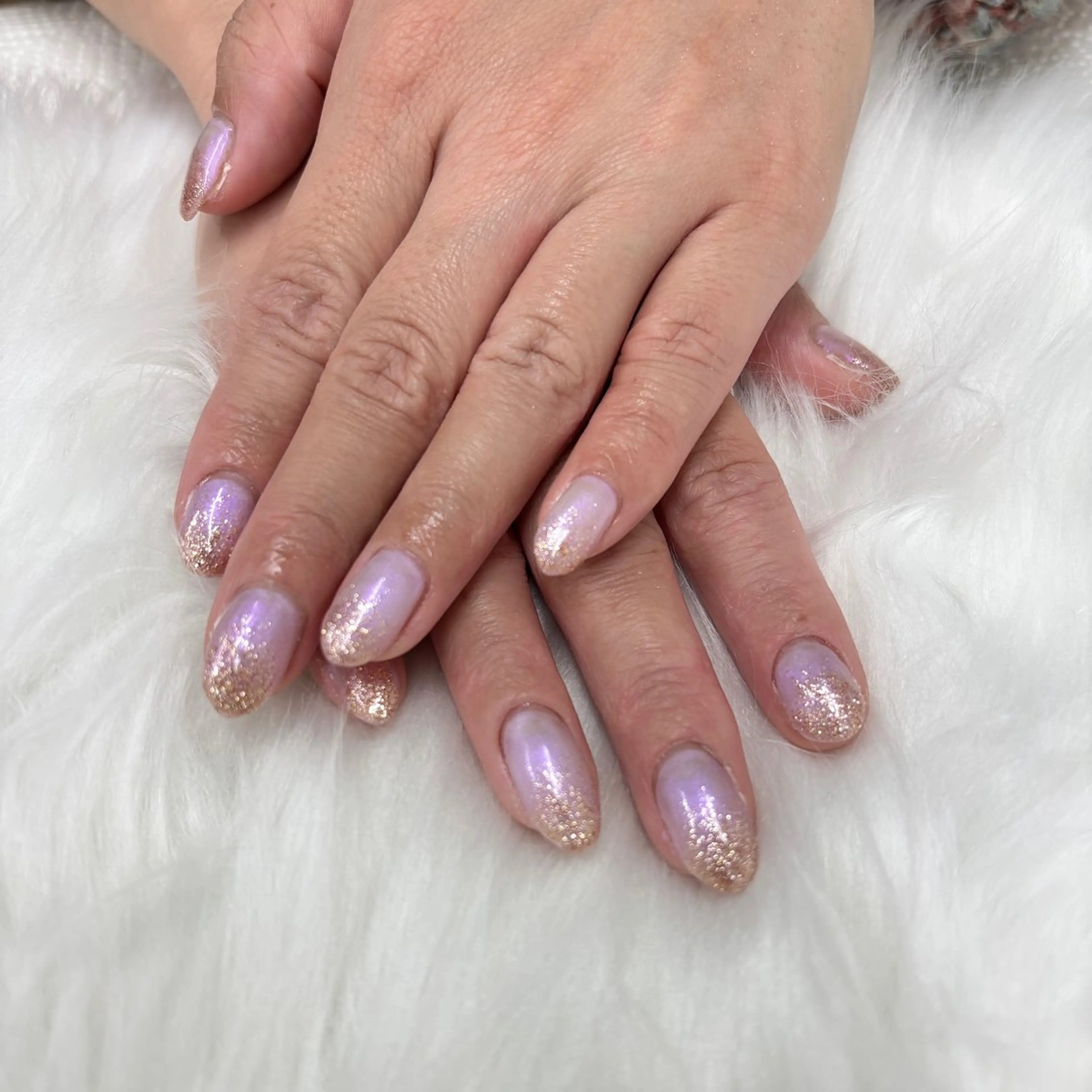 ネイル グラデーション ラメ(グリッター) ラメグラデーション Basic川越店 Jr 琉衣のネイルデザイン