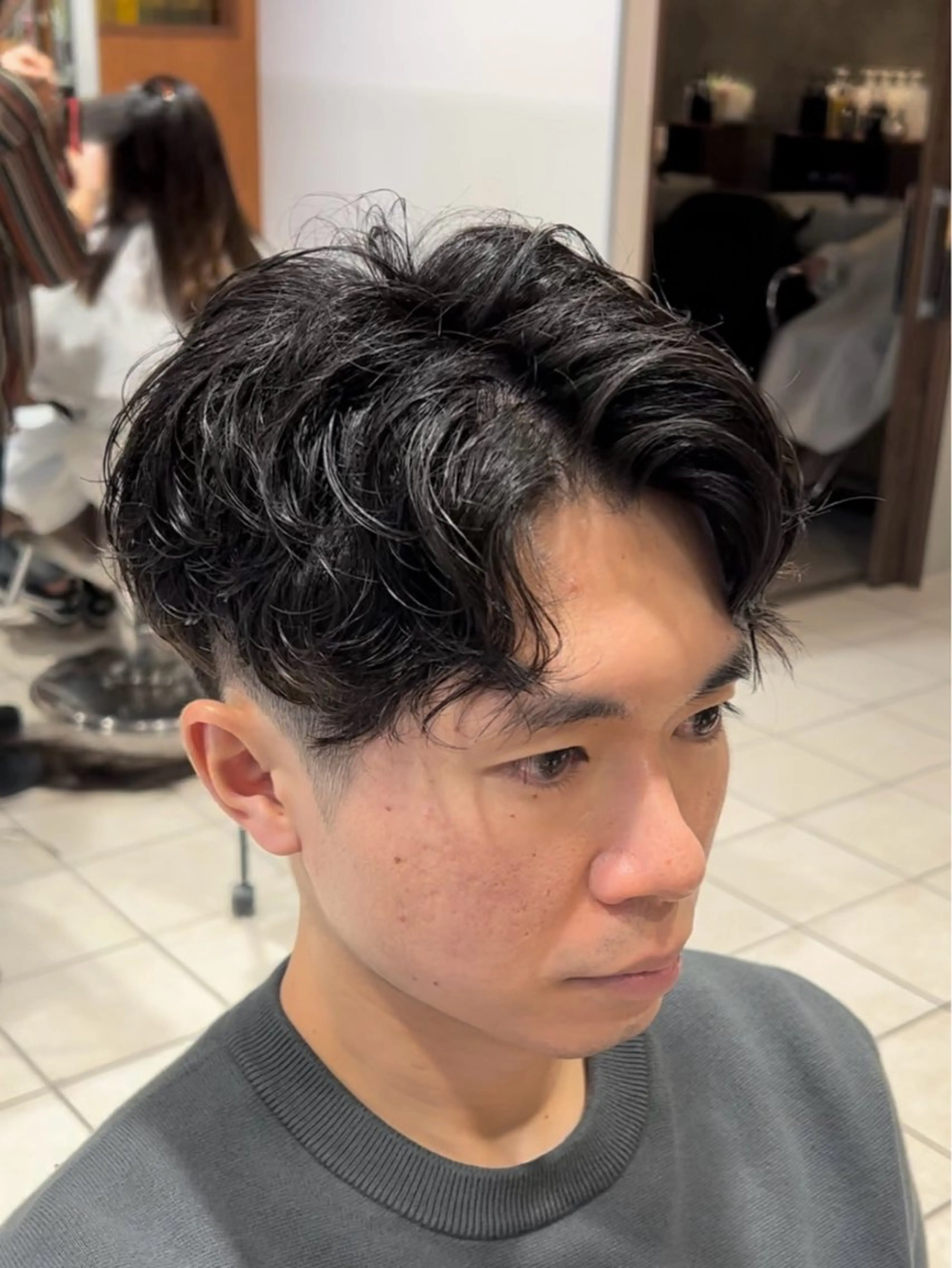 ショート パーマ メンズ メンズパーマ スパイラルパーマ ulus OSAKA所属・福井 太暉のヘアスタイル