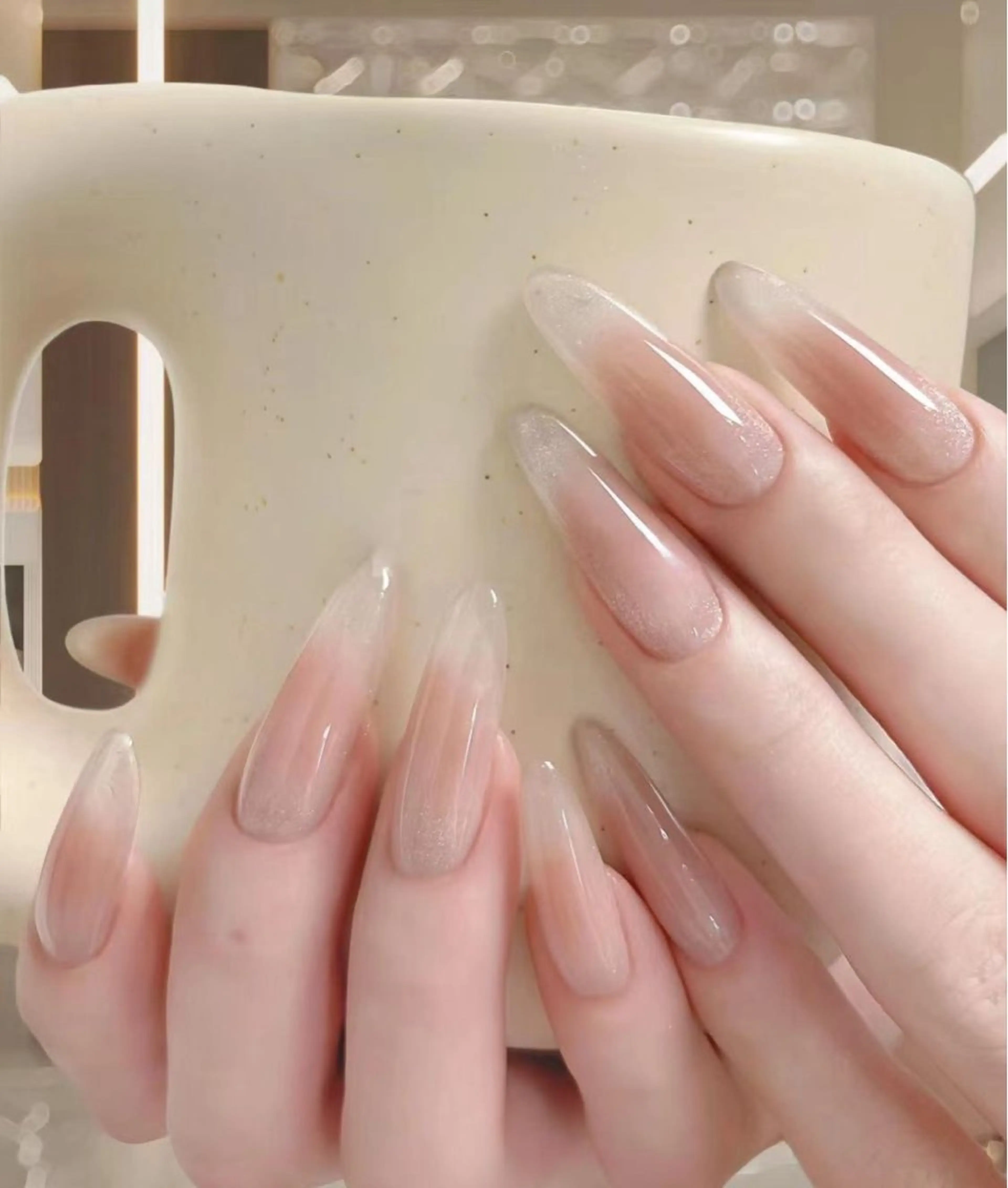 【✨ハンド・チップ長さだし✨】💕 マグネットグラデーション🧲ジェルオフ付きの写真
